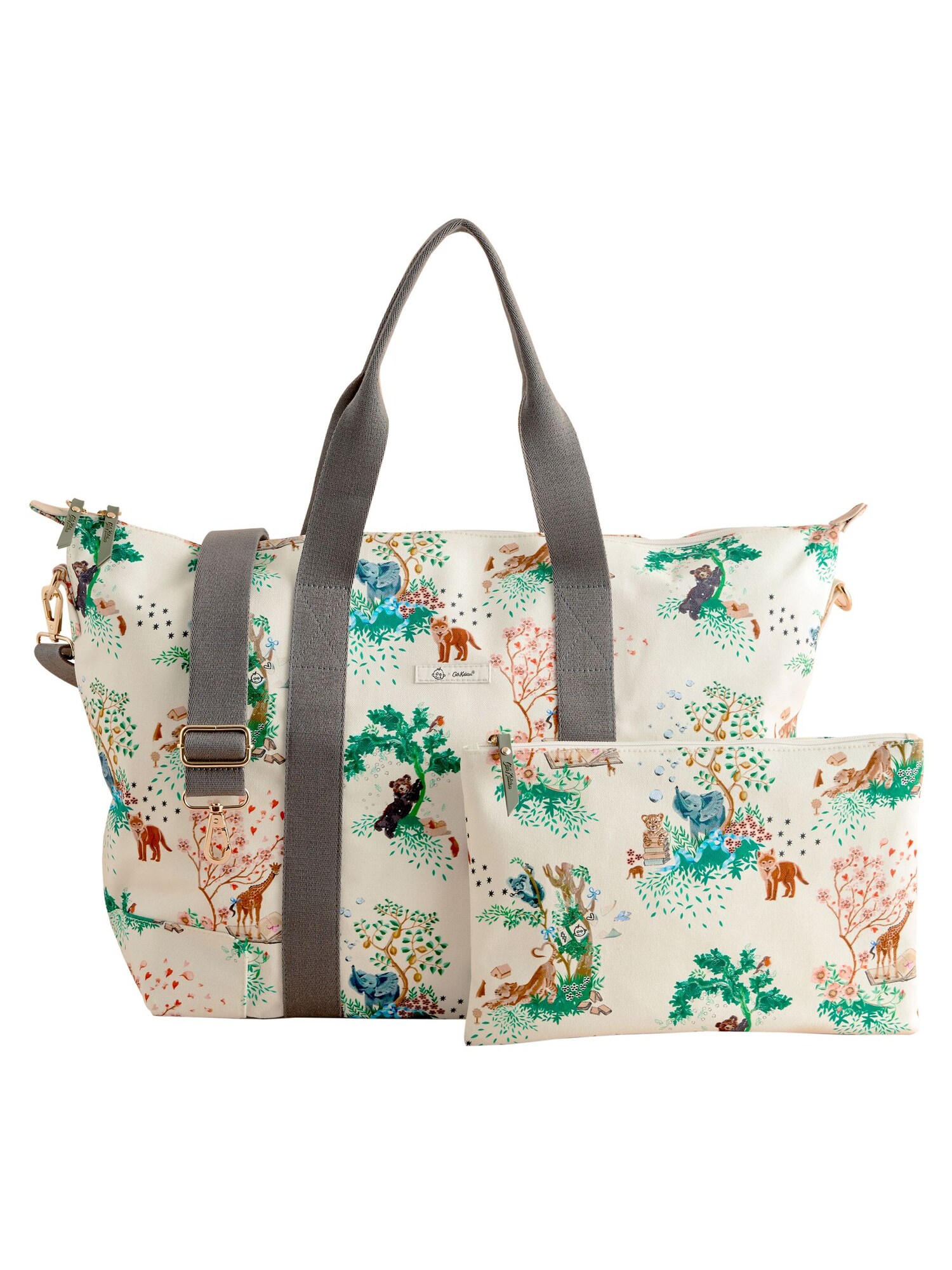 Cath Kidston Geantă de călătorie Great Ormond Street  maro pueblo / verde / roz / alb