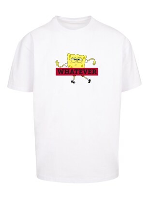 F4NT4STIC Shirt ‘Spongebob Schwammkopf WHATEVER’ Geel / Rood / Zwart / Wit