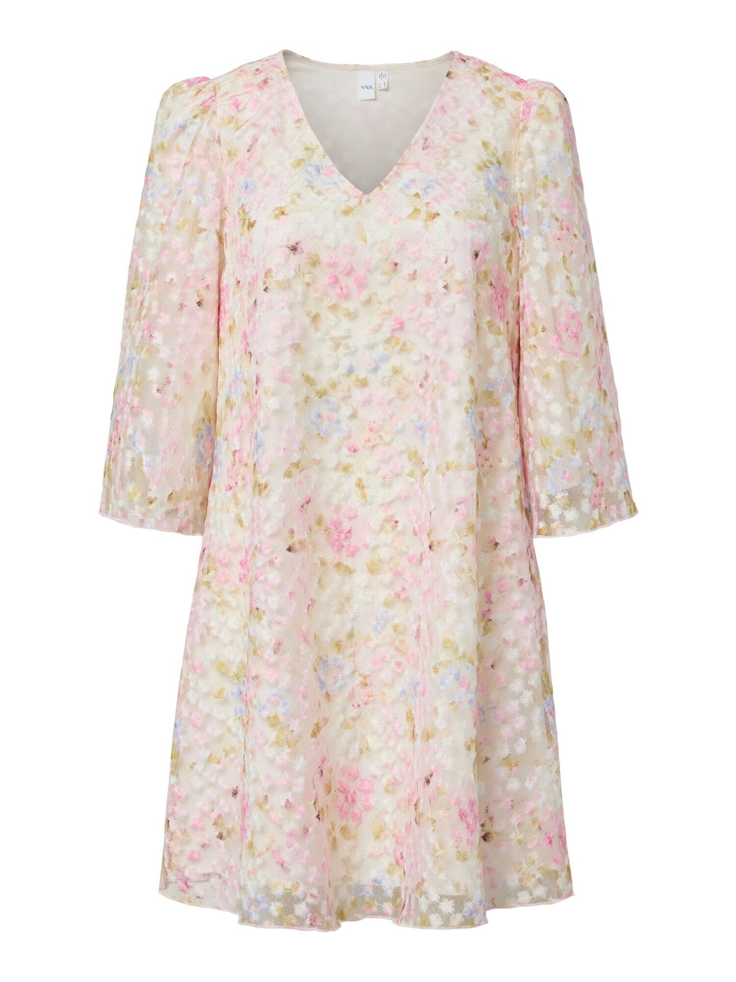YAS Vestido 'YASLeanna'  azul claro / verde / rosa / offwhite