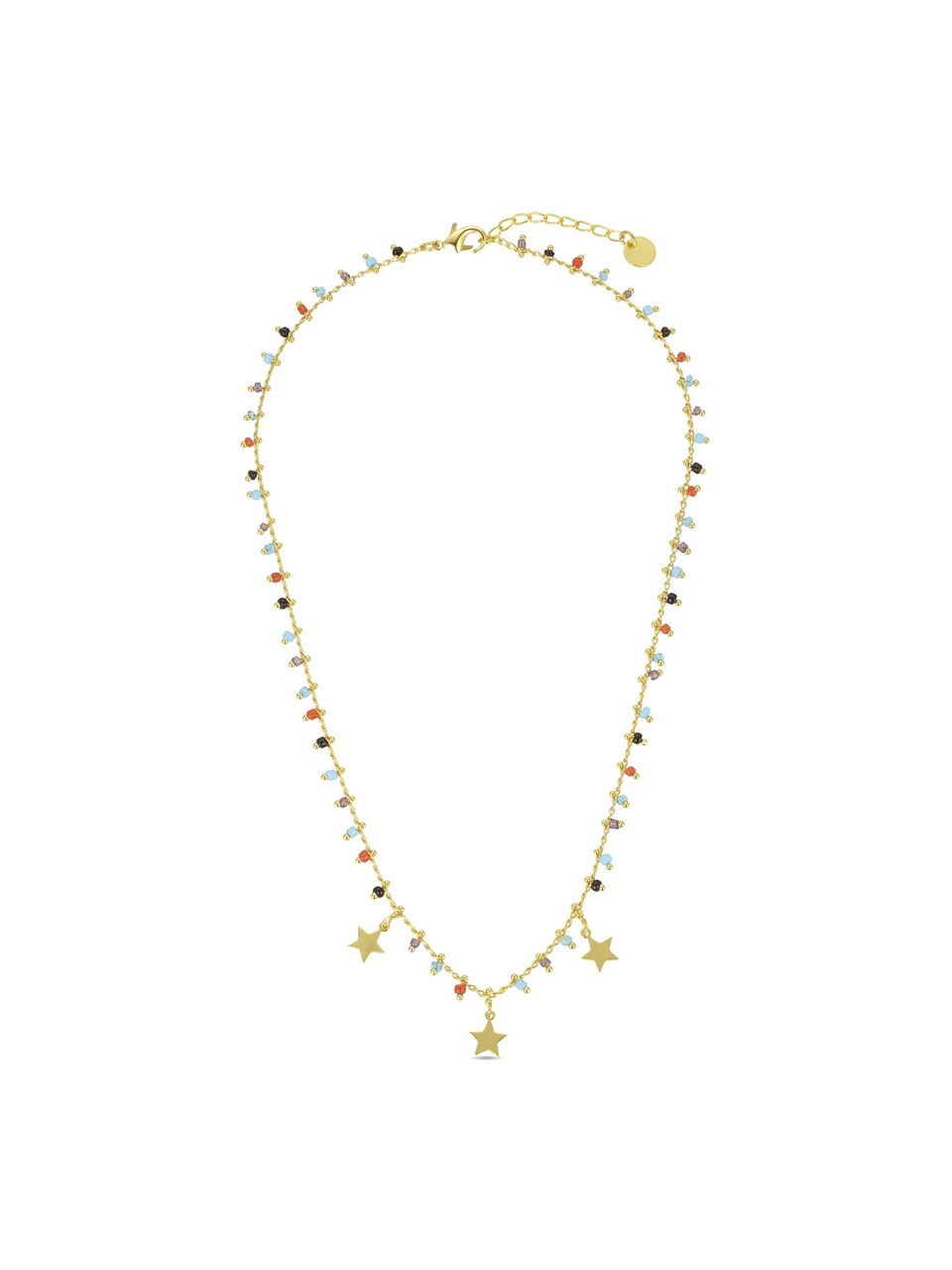 Halsband 'Beos' ljusblå / guld