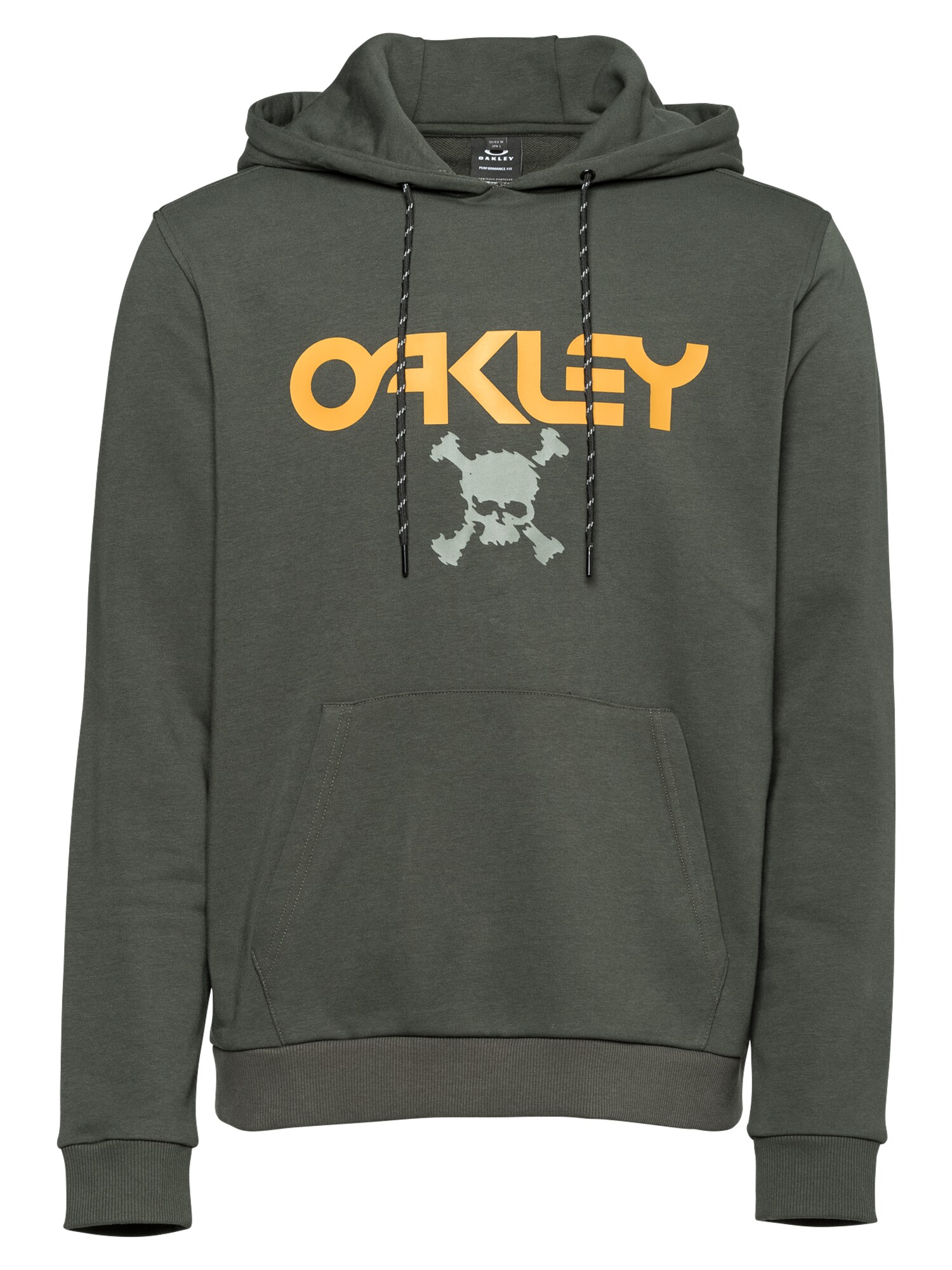 OAKLEY Sportinio tipo megztinis 'SKULL'  grafito / geltona / pilka