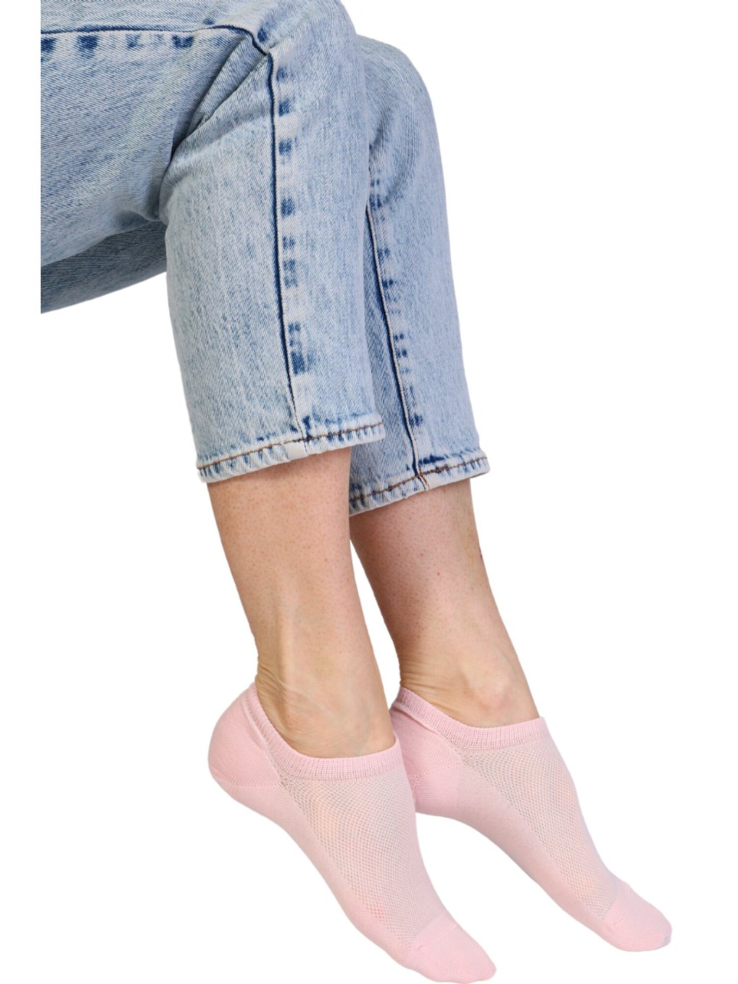 Sokisahtel Čarape 'RONJA low-cut cotton socks' roza