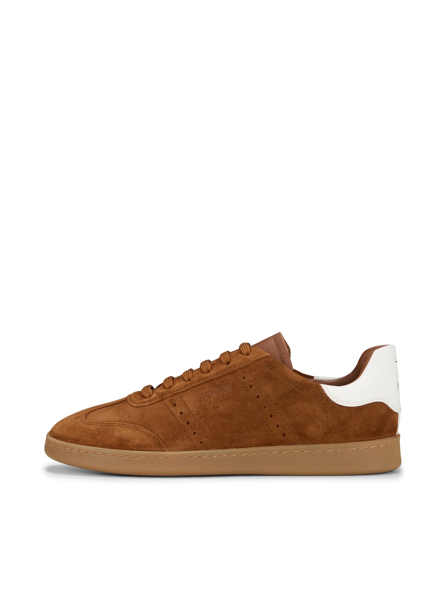 JOOP! Zapatillas deportivas bajas 'Velluto Misto Ike' cognac / blanco