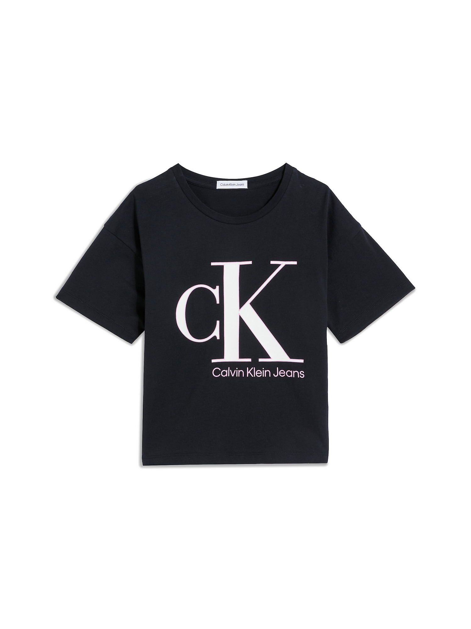 Calvin Klein Jeans Tričko  svetloružová / čierna / biela