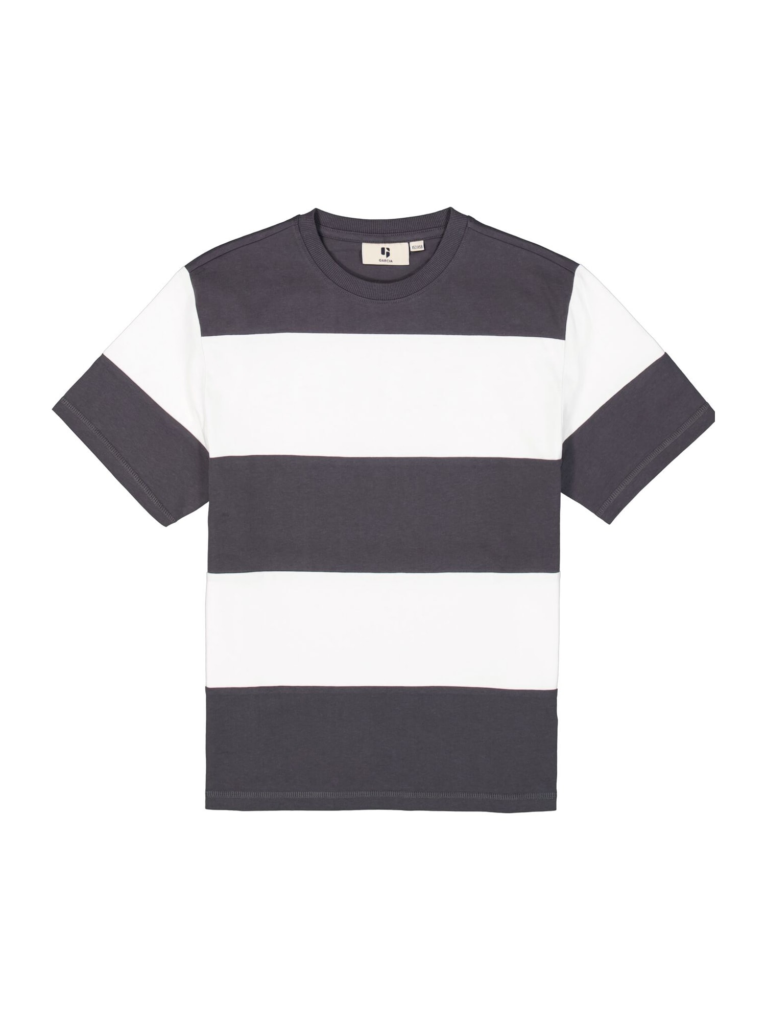 GARCIA Tricou  azur / gri închis / alb