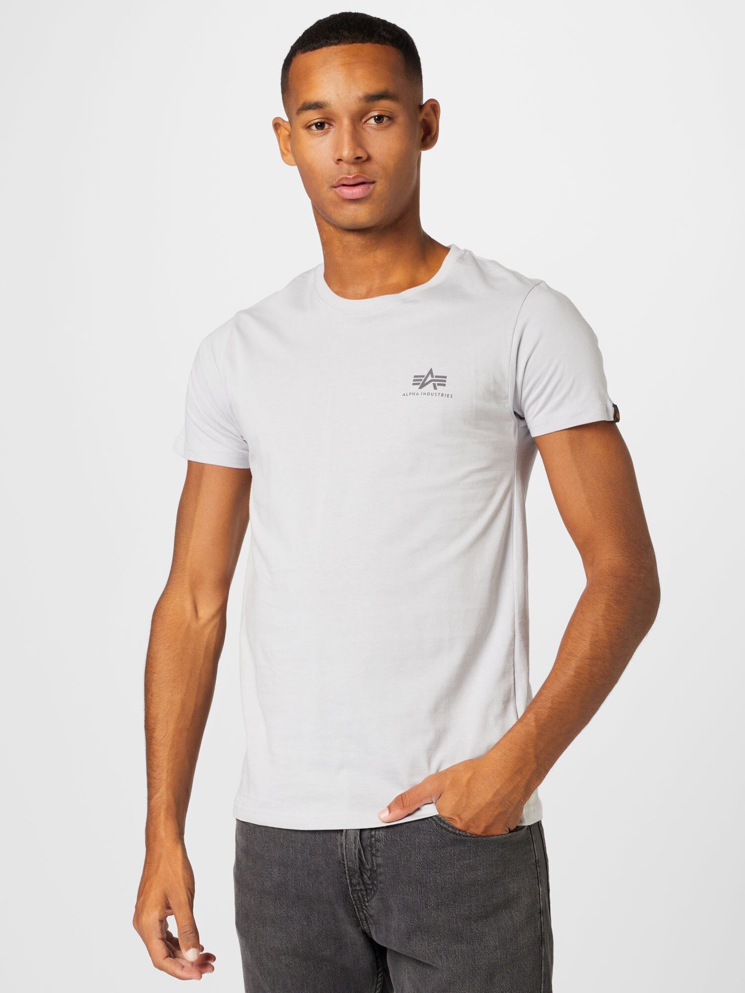 ALPHA INDUSTRIES Póló  szürke / világosszürke termék 2. képe