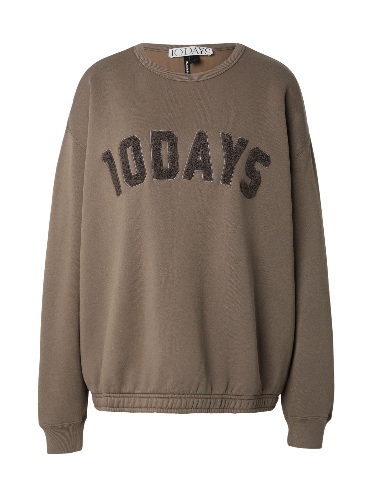 10Days Felpa 'Statement'  marrone scuro / color fango