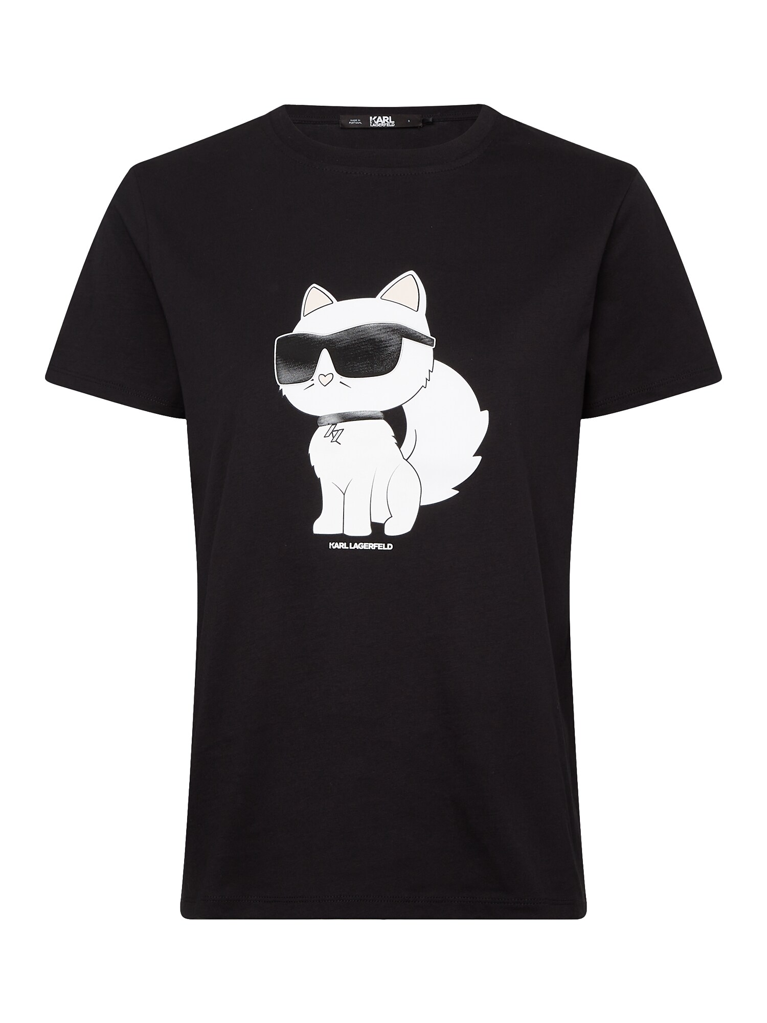 Karl Lagerfeld Shirts 'Ikonik 2.0 Choupette'  sort / hvid