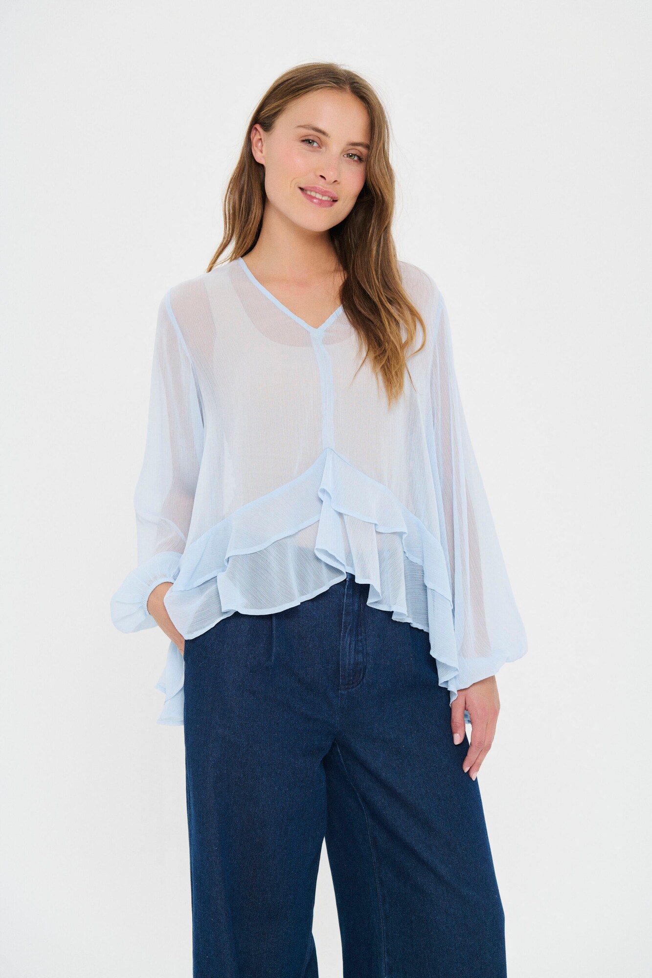 SAINT TROPEZ Blusa 'LindzySZ' azul cielo