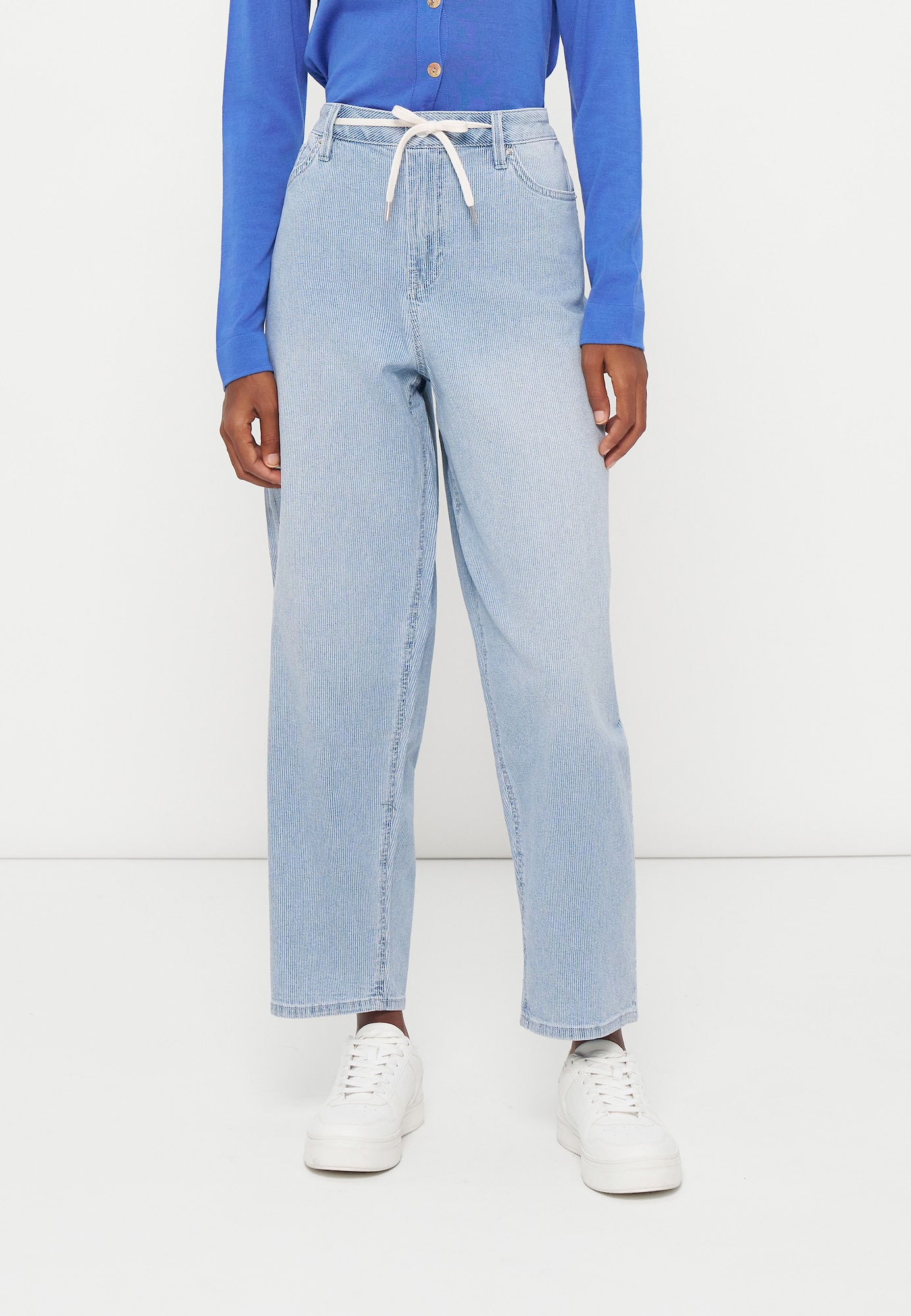 s.Oliver Jeans albastru denim / alb