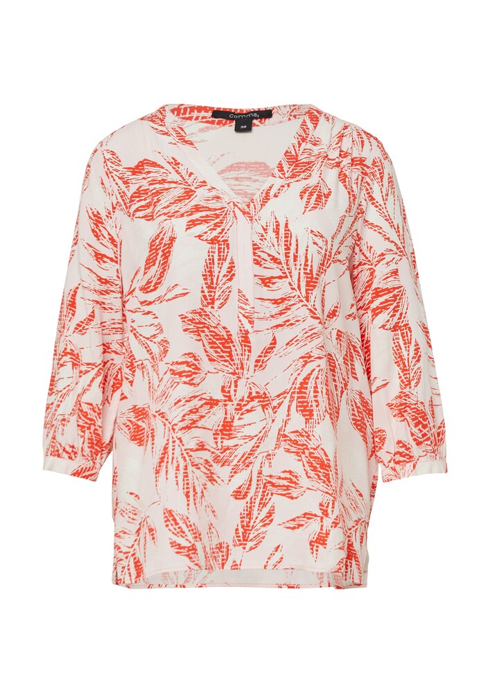 COMMA Bluse Damen Größe S orangerot / weiß