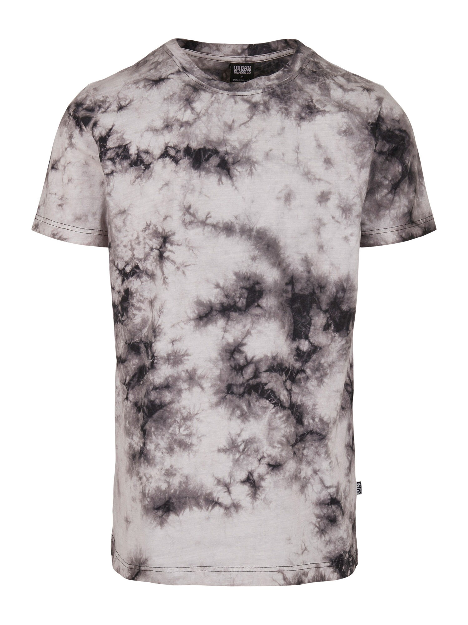 Urban Classics Tričko 'Black Tie Dye Tee'  čierna / biela