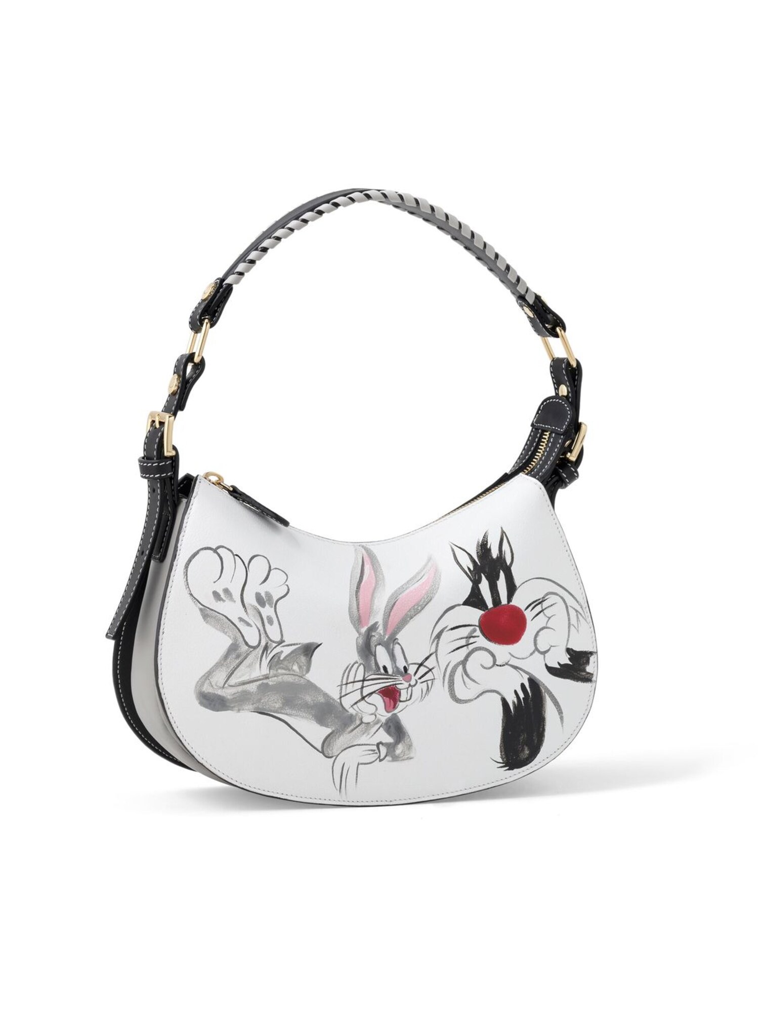 Braccialini Bolso de hombro 'Ginevra Looney Tunes'  blanco – imagen 2