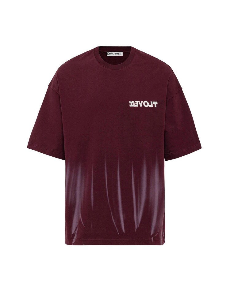 Dandalo T-Shirt Herren Größe XL pflaume / burgunder / weiß