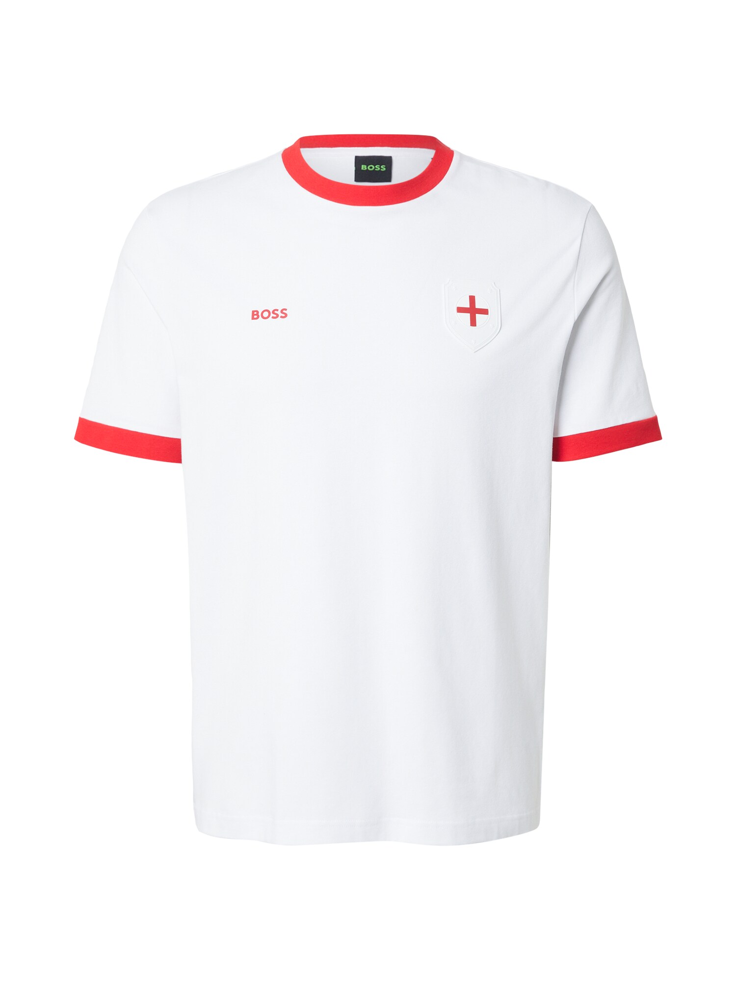 BOSS Tricou  roșu / alb