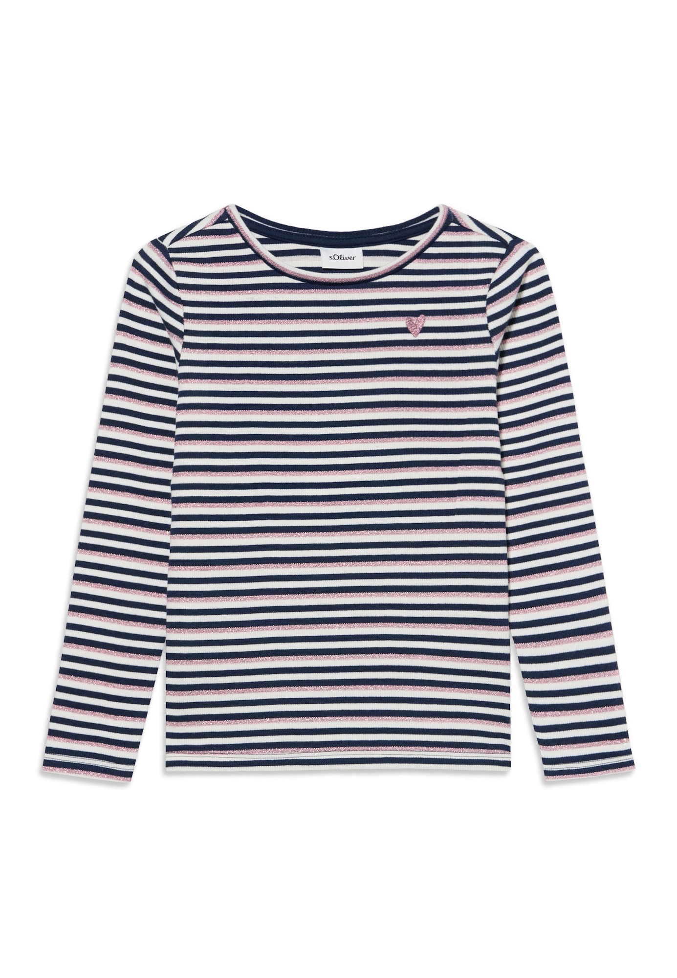 s.Oliver Tricou bleumarin / roz / alb