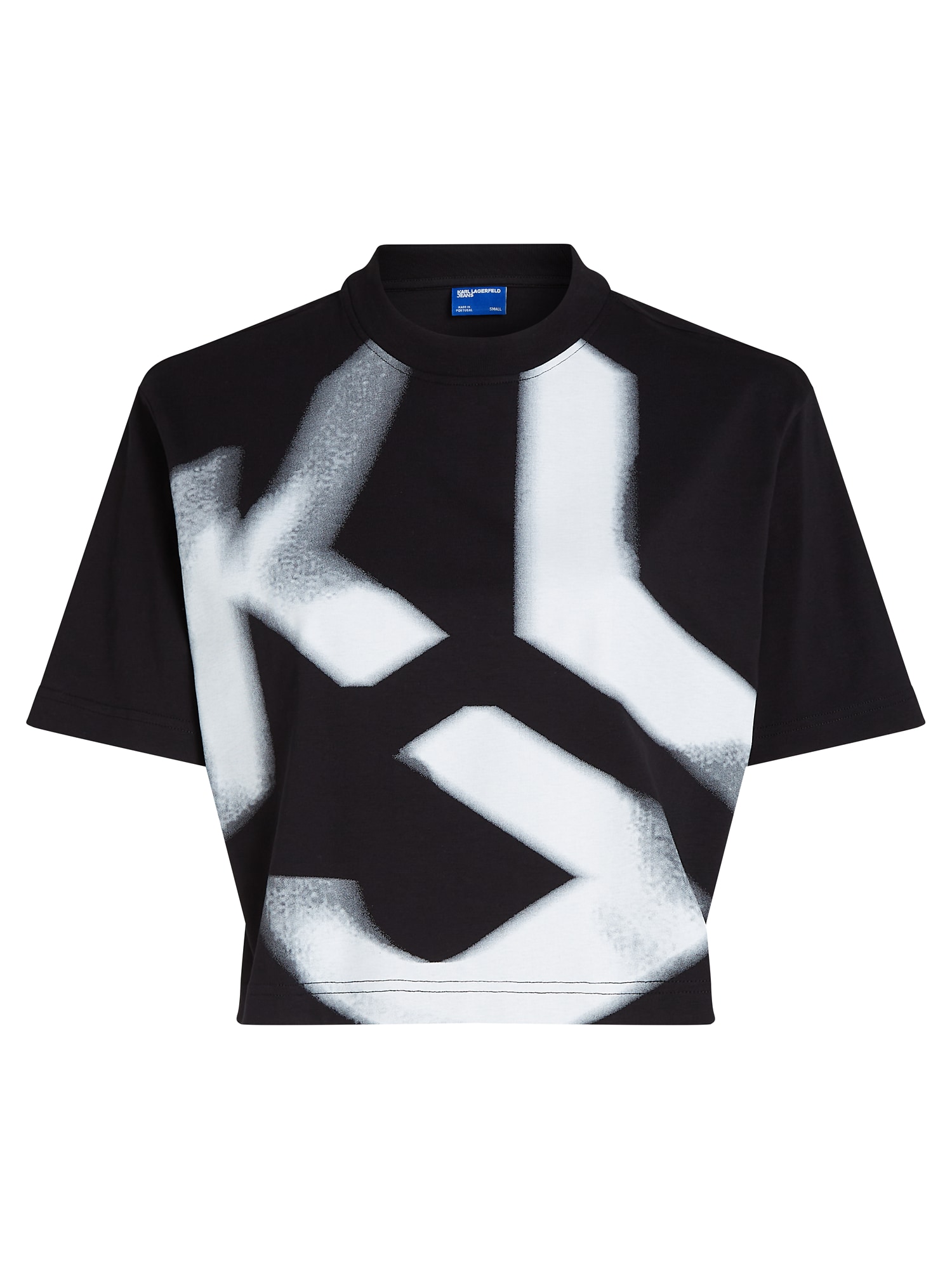 KARL LAGERFELD JEANS Tricou  negru / alb