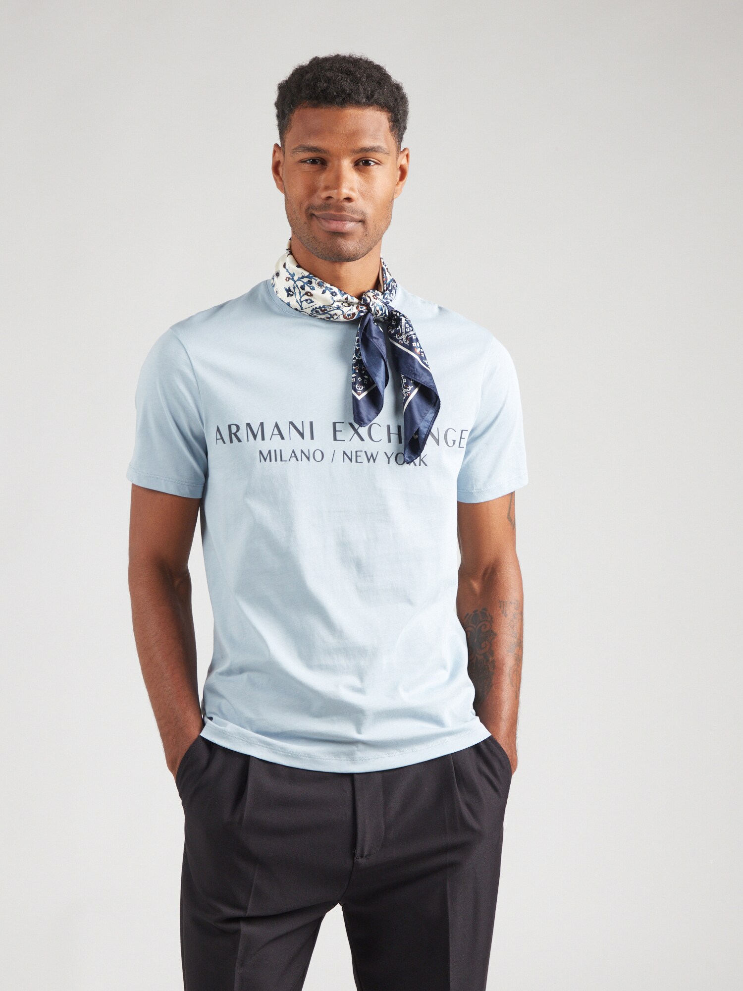ARMANI EXCHANGE Póló '8NZT72'  éjkék / pasztellkék termék 2. képe