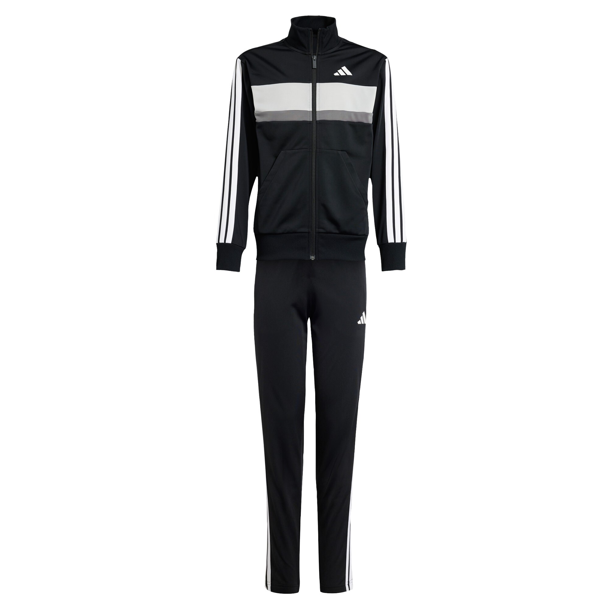 ADIDAS SPORTSWEAR Costum de trening Seasonal Essentials Tiberio  gri / negru / alb