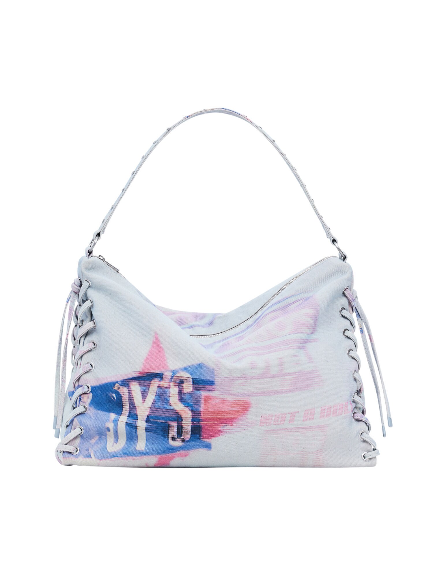 Desigual Shopper táska  kék / világoskék / málna / piros akciós termékkép 1