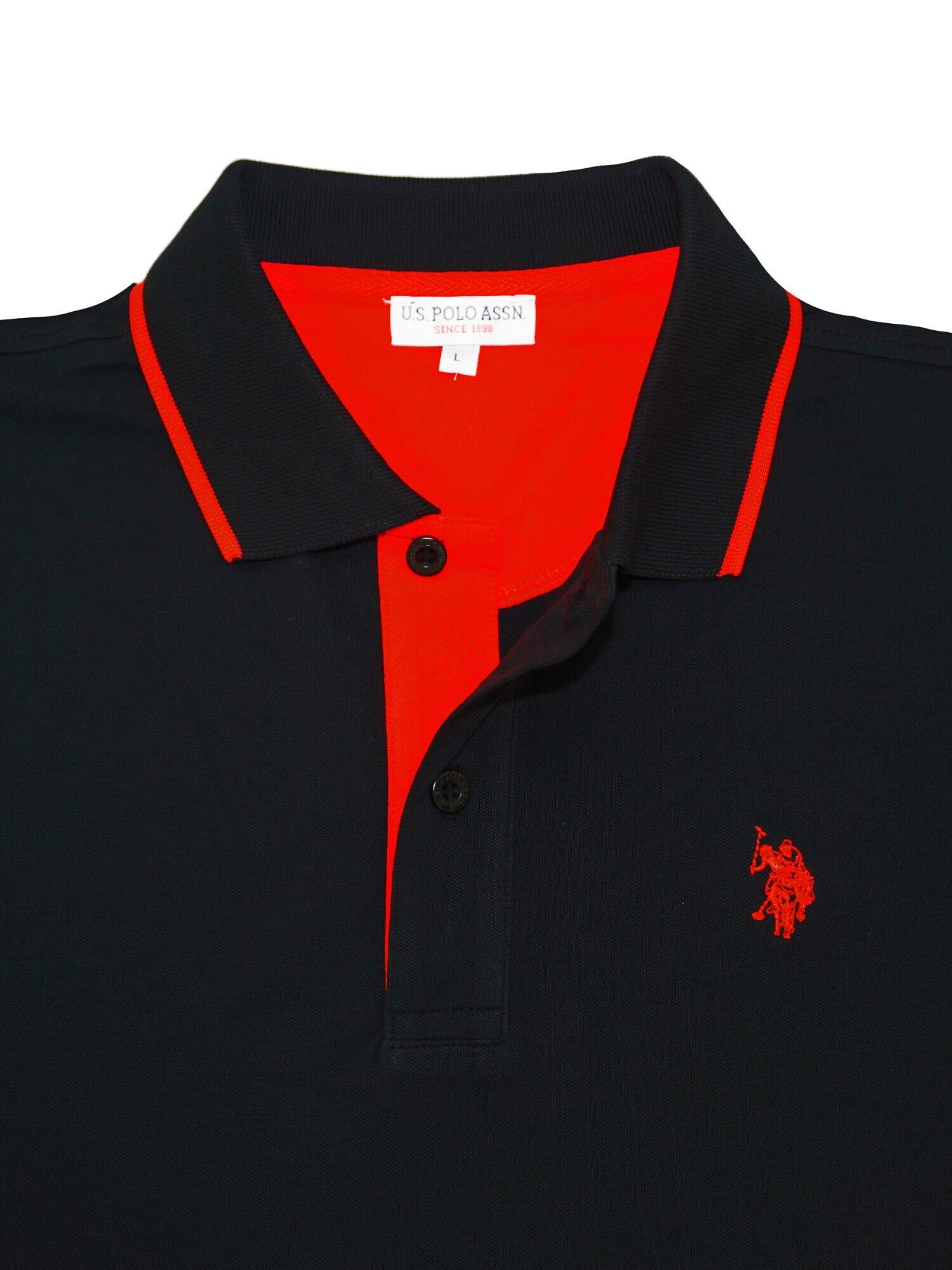 U.S. POLO ASSN. Tričko 'Fashion' červená / čierna (obrázok 3)