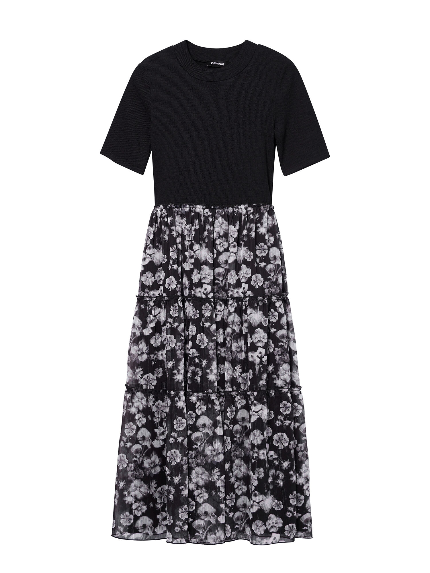Desigual Rochie  negru / alb