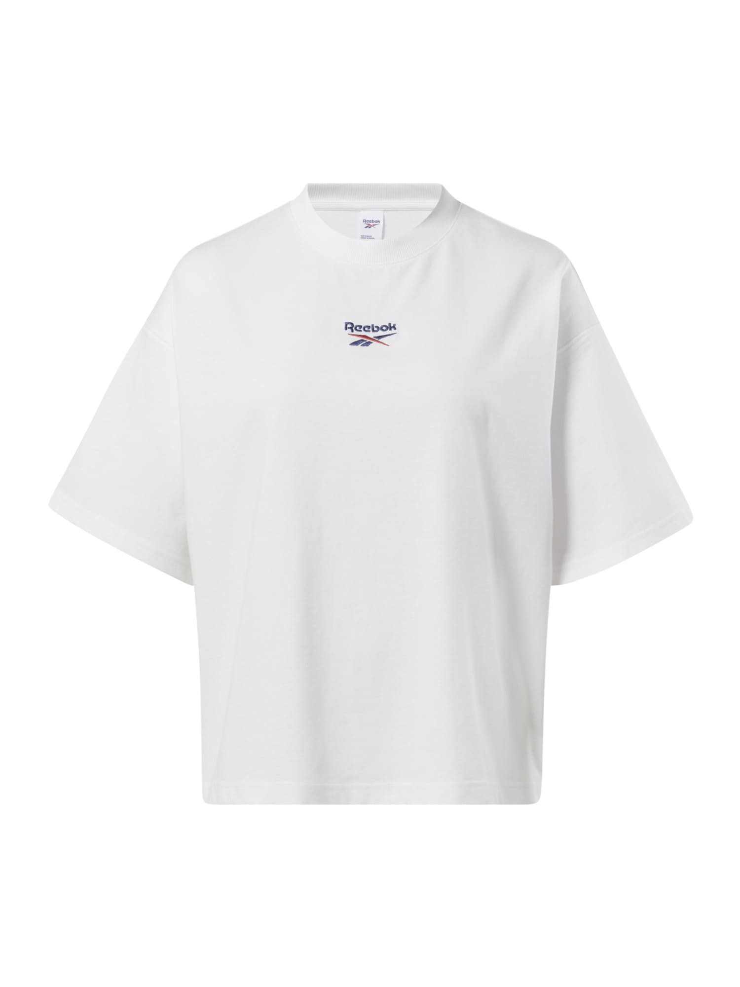 Reebok Classics Laisvi marškinėliai balta / tamsiai mėlyna / raudona