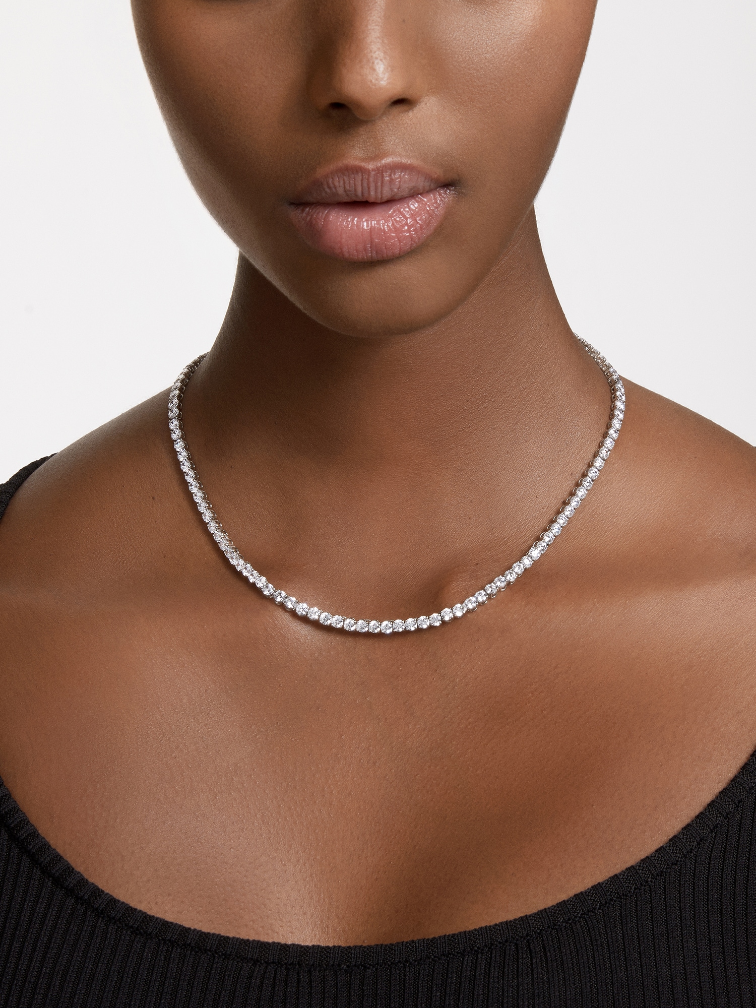 Swarovski Lánc 'Matrix Tennis necklace'  ezüst / átlátszó termék 2. képe