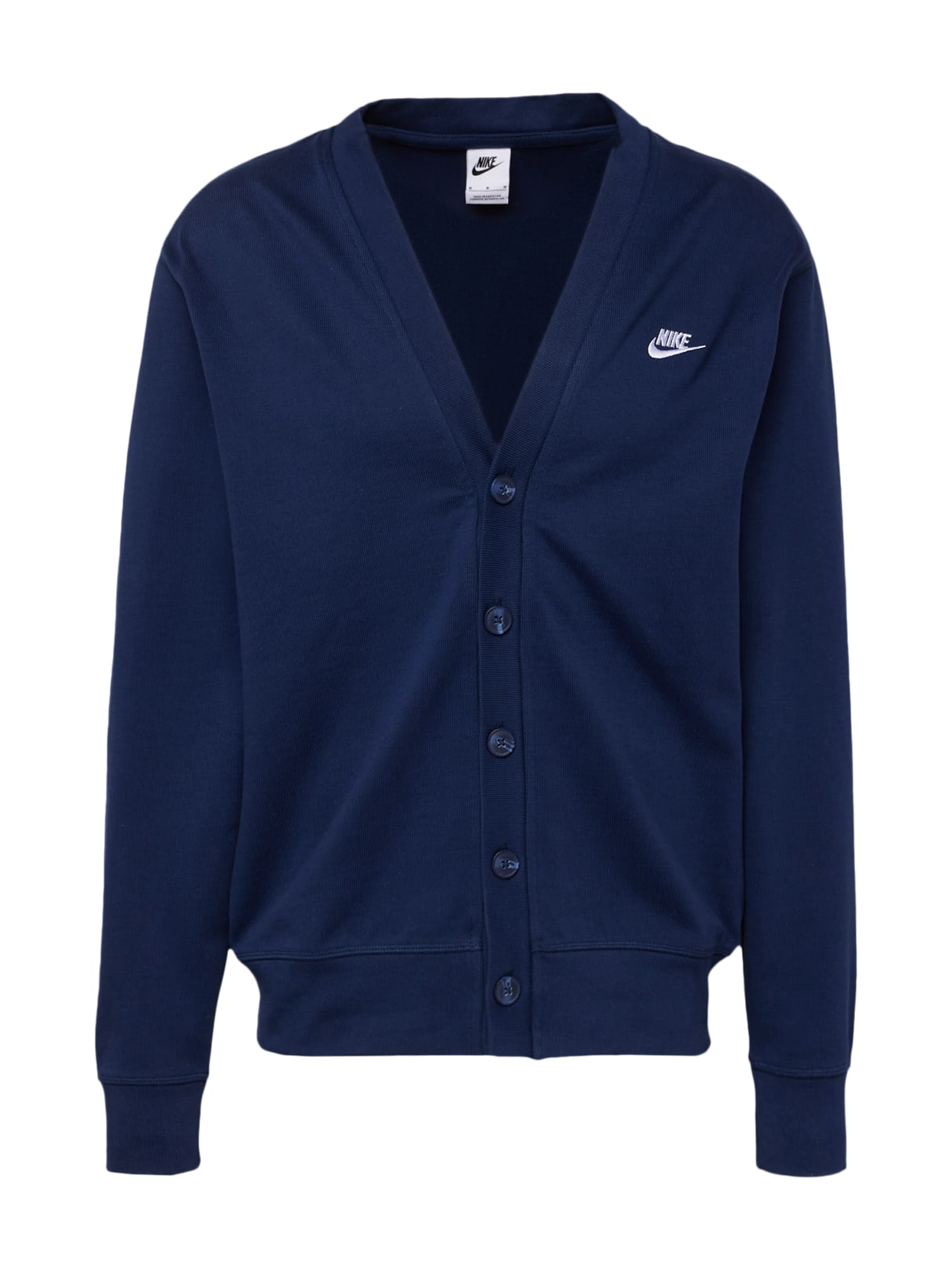 Nike Sportswear Плетена жилетка 'CLUB FAIRWAY'  нейви синьо / бяло