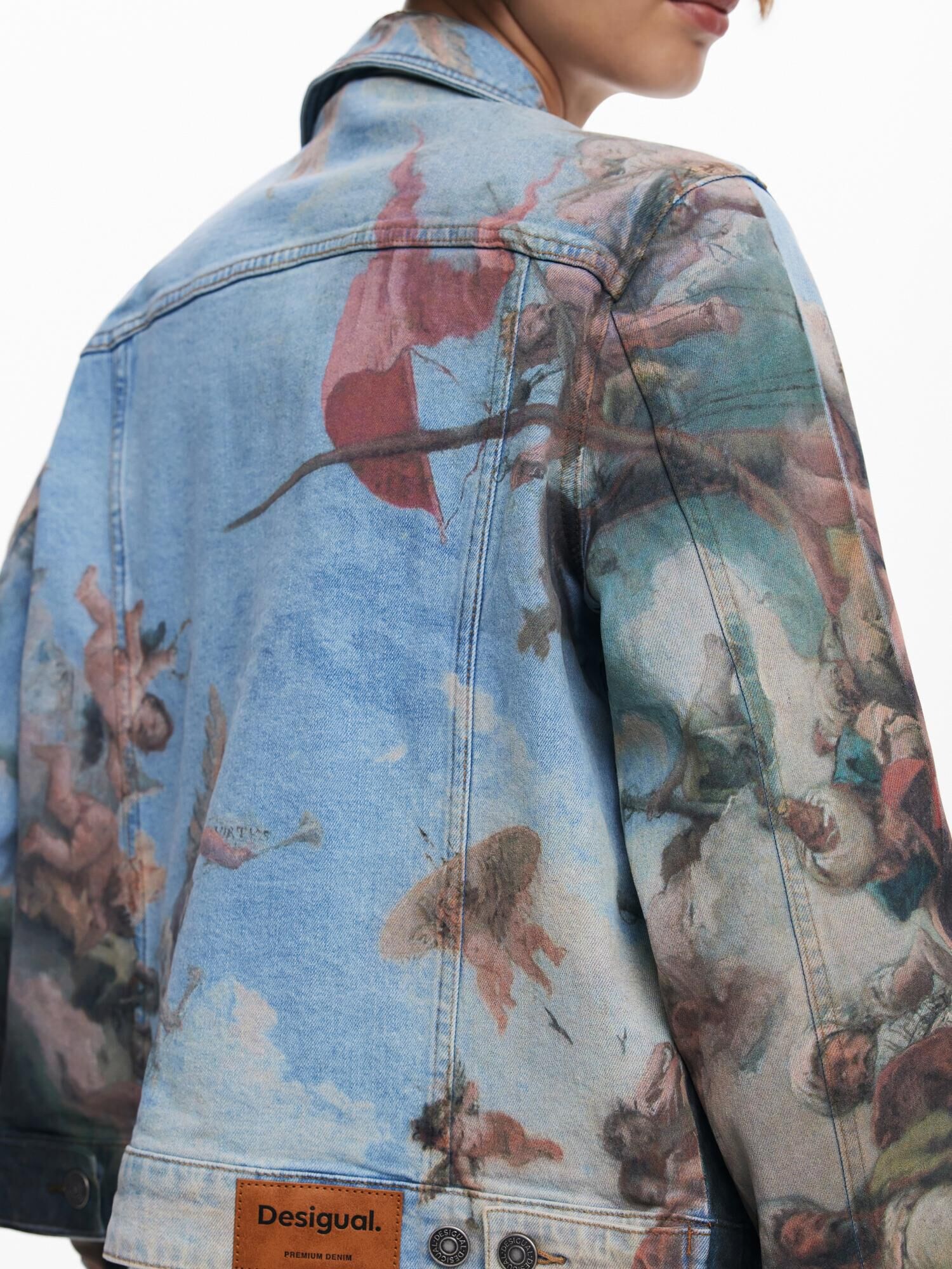 Desigual Prechodná bunda modrá denim / zmiešané farby (obrázok 6)