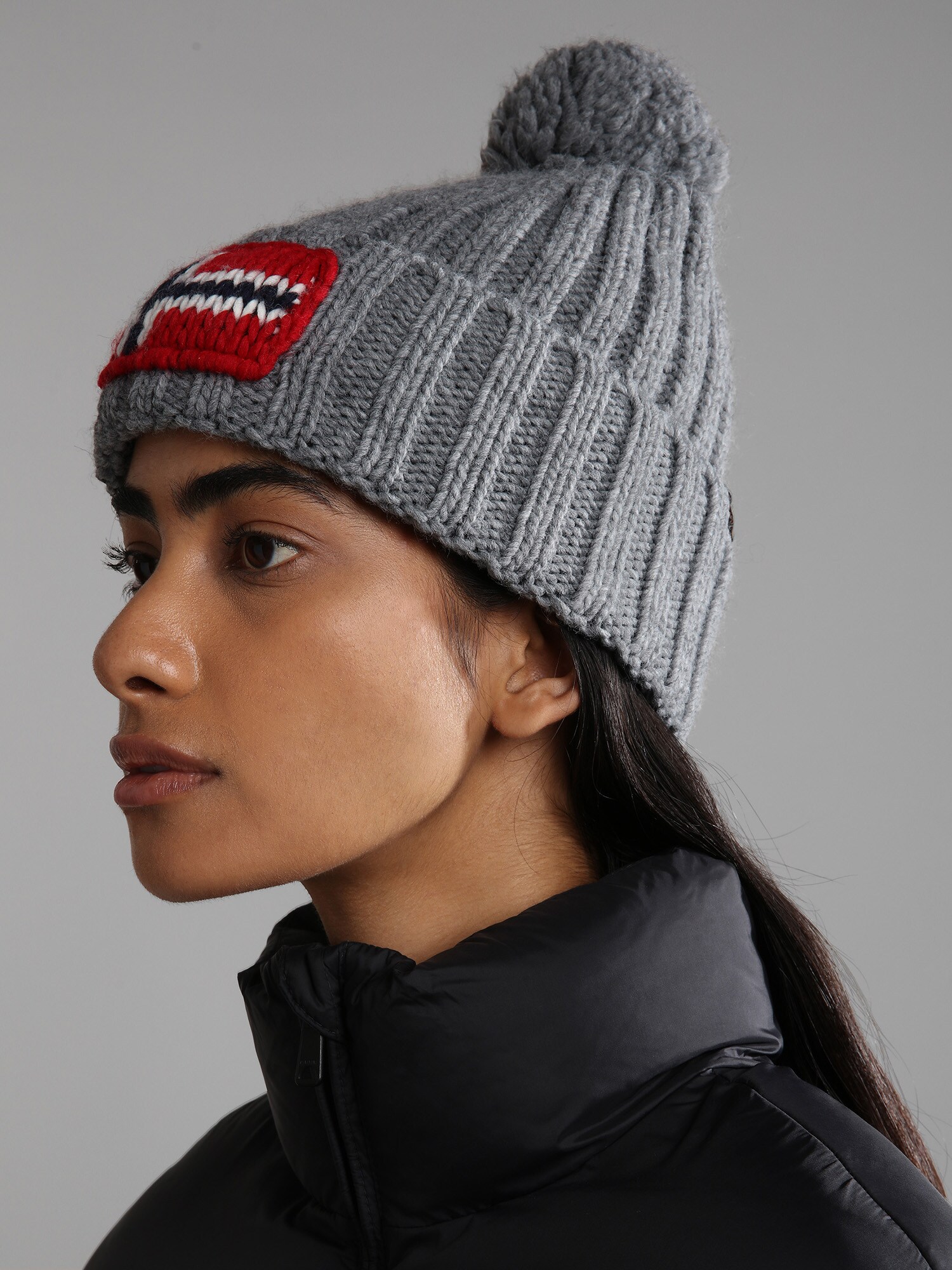 NAPAPIJRI Gorra 'Semiury'  gris / rojo / negro / blanco – imagen 3