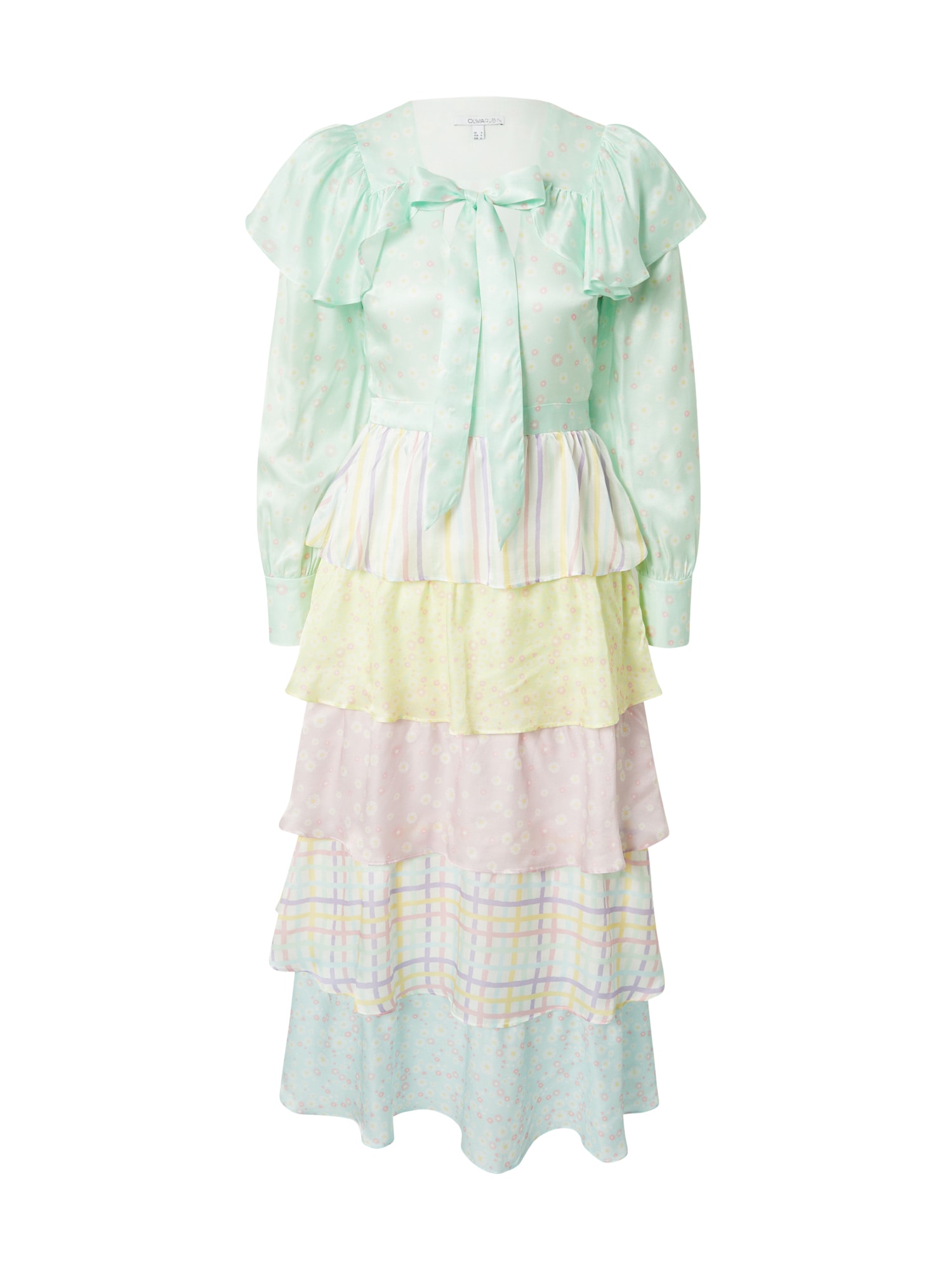 Olivia Rubin Palaidinės tipo suknelė 'Adaline' mėtų spalva / šviesiai rožinė / geltona / balta / purpurinė