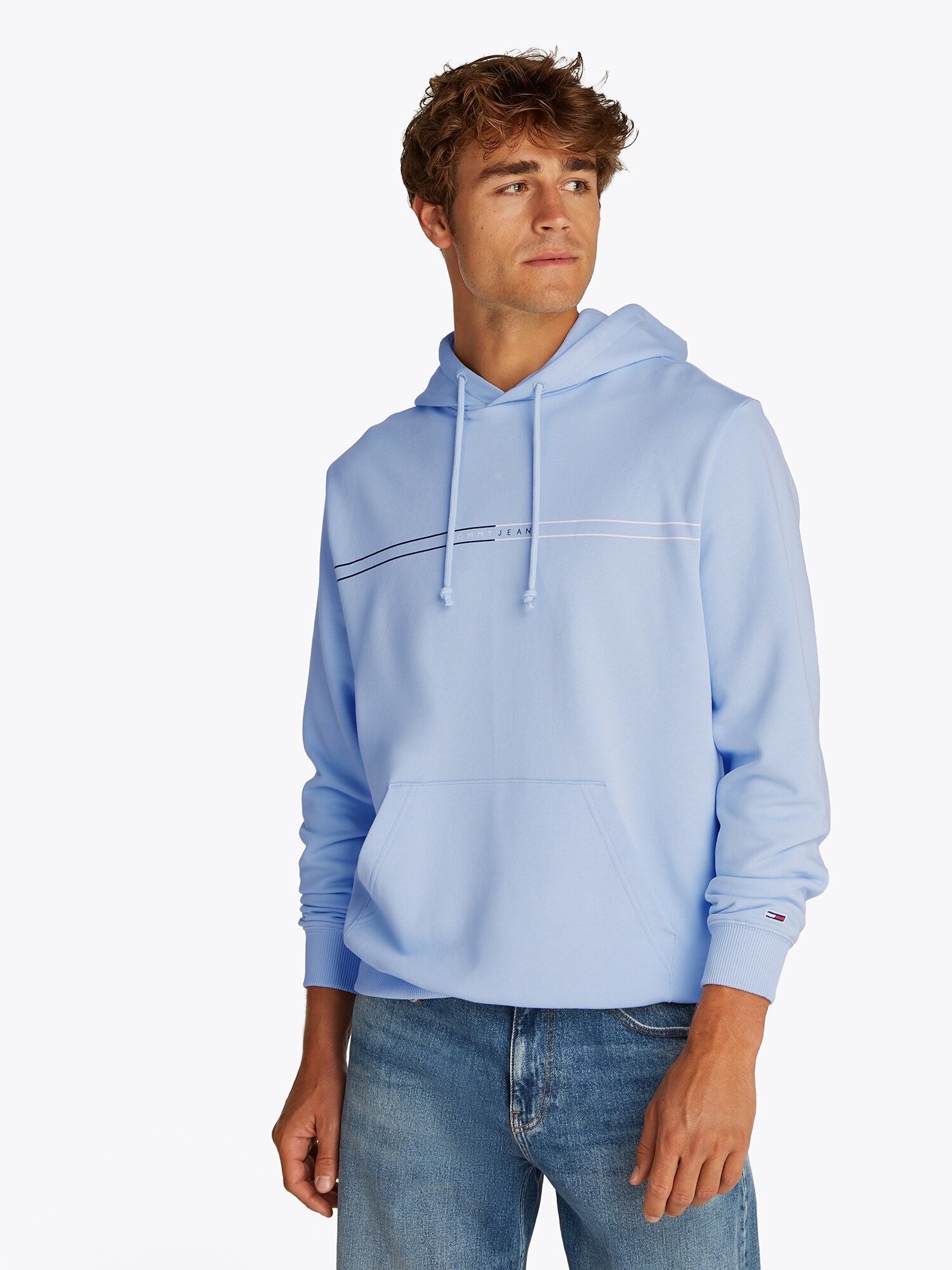 Tommy Jeans Tréning póló  galambkék / fekete / fehér termék 2. képe