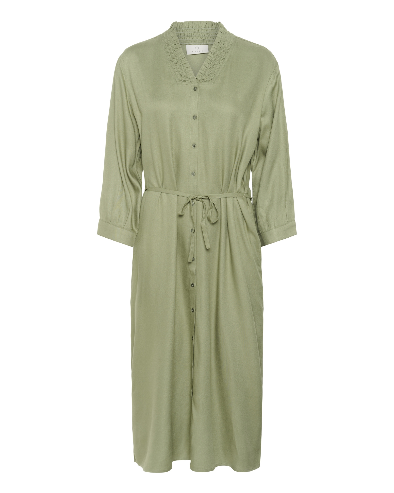 Kaffe Vestido camisero  verde