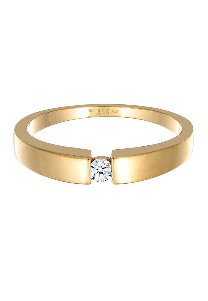 Elli DIAMONDS Ring Damen Größe 52 gold / transparent