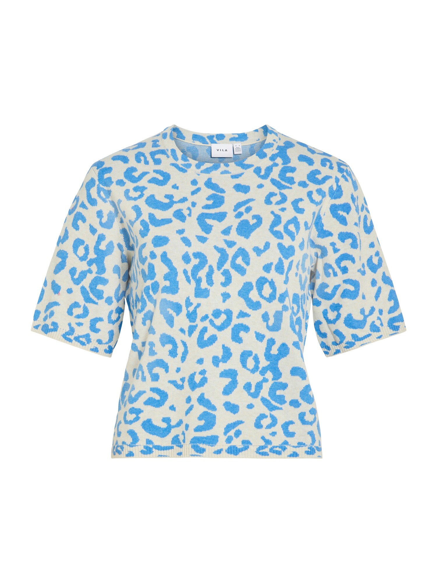 VILA Pulover VIMayas  azur / alb natural