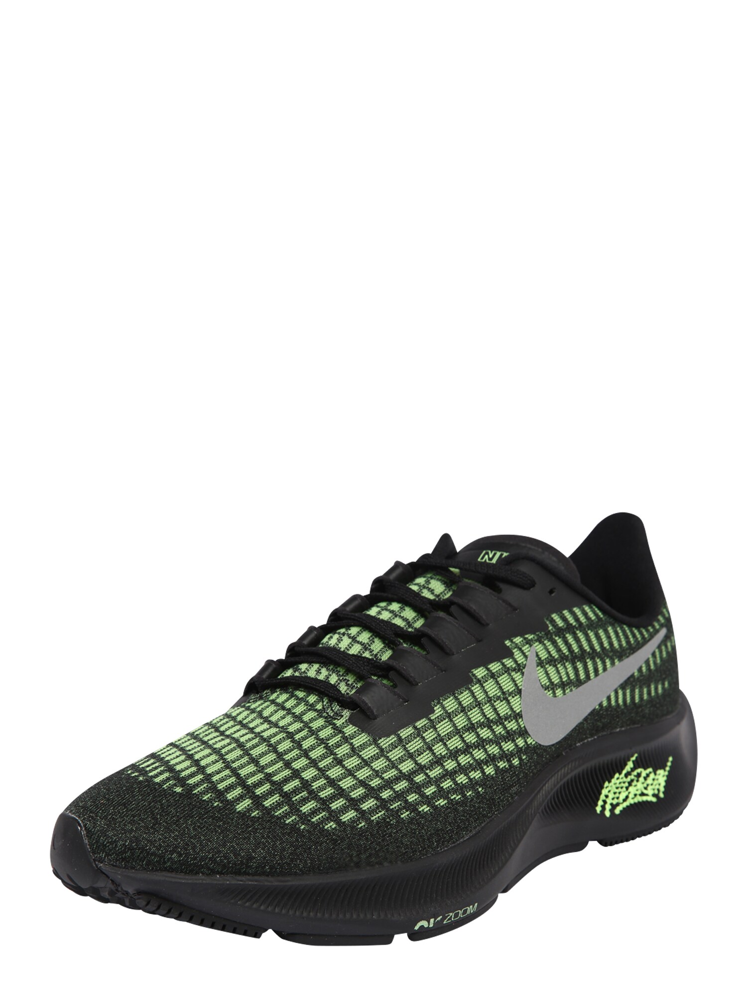 NIKE Sportiniai batai 'PEGASUS 37'  juoda / neoninė žalia