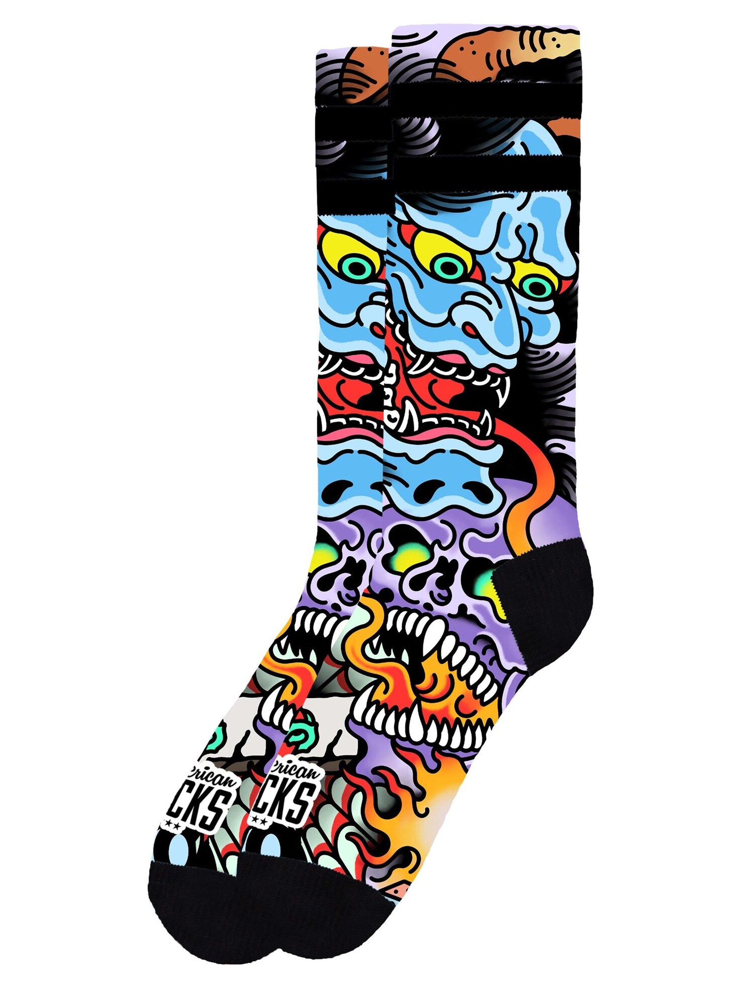 American Socks Calcetines 'Hannya'  negro
