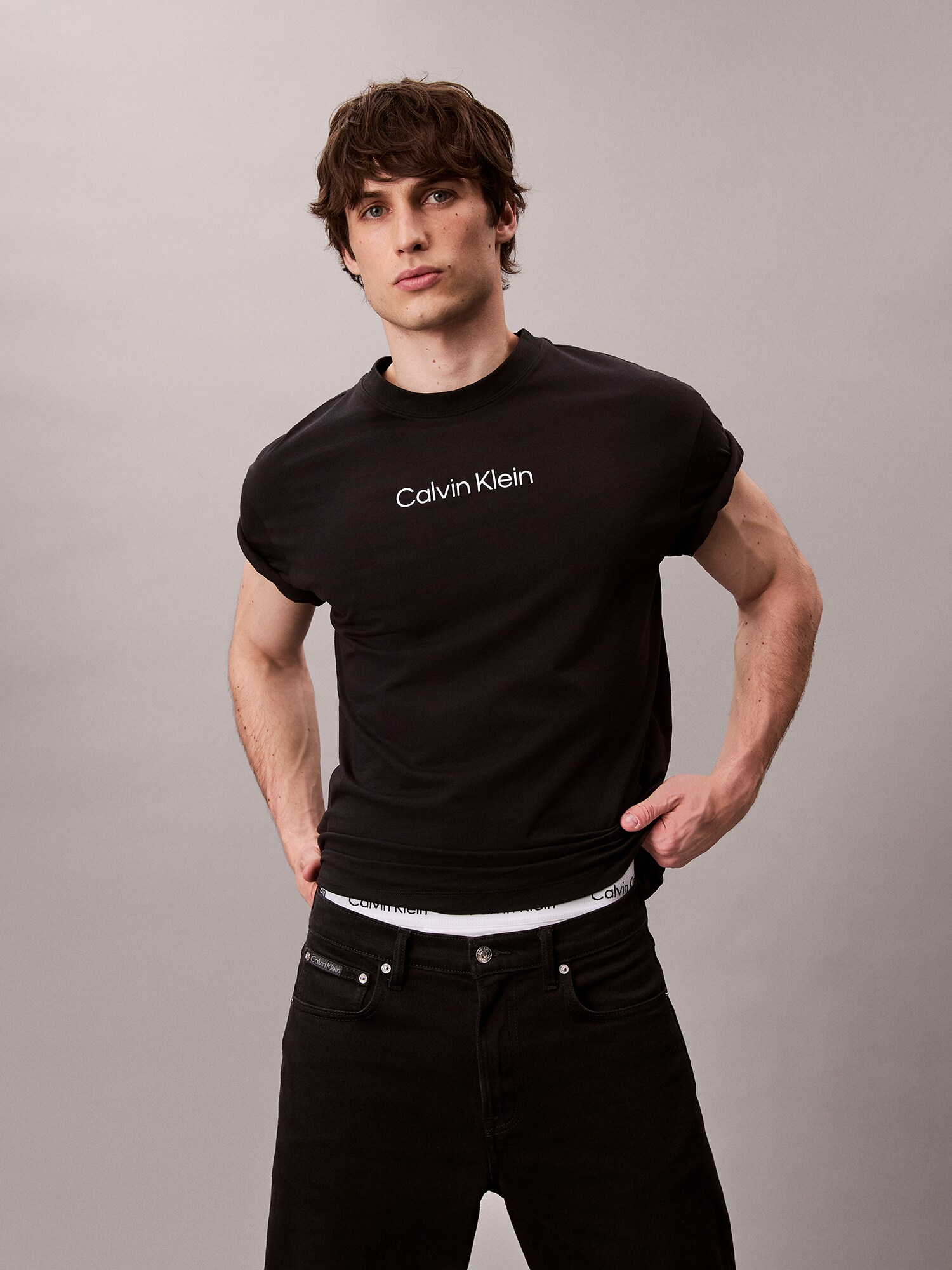 Calvin Klein Camiseta  negro / blanco – imagen 46