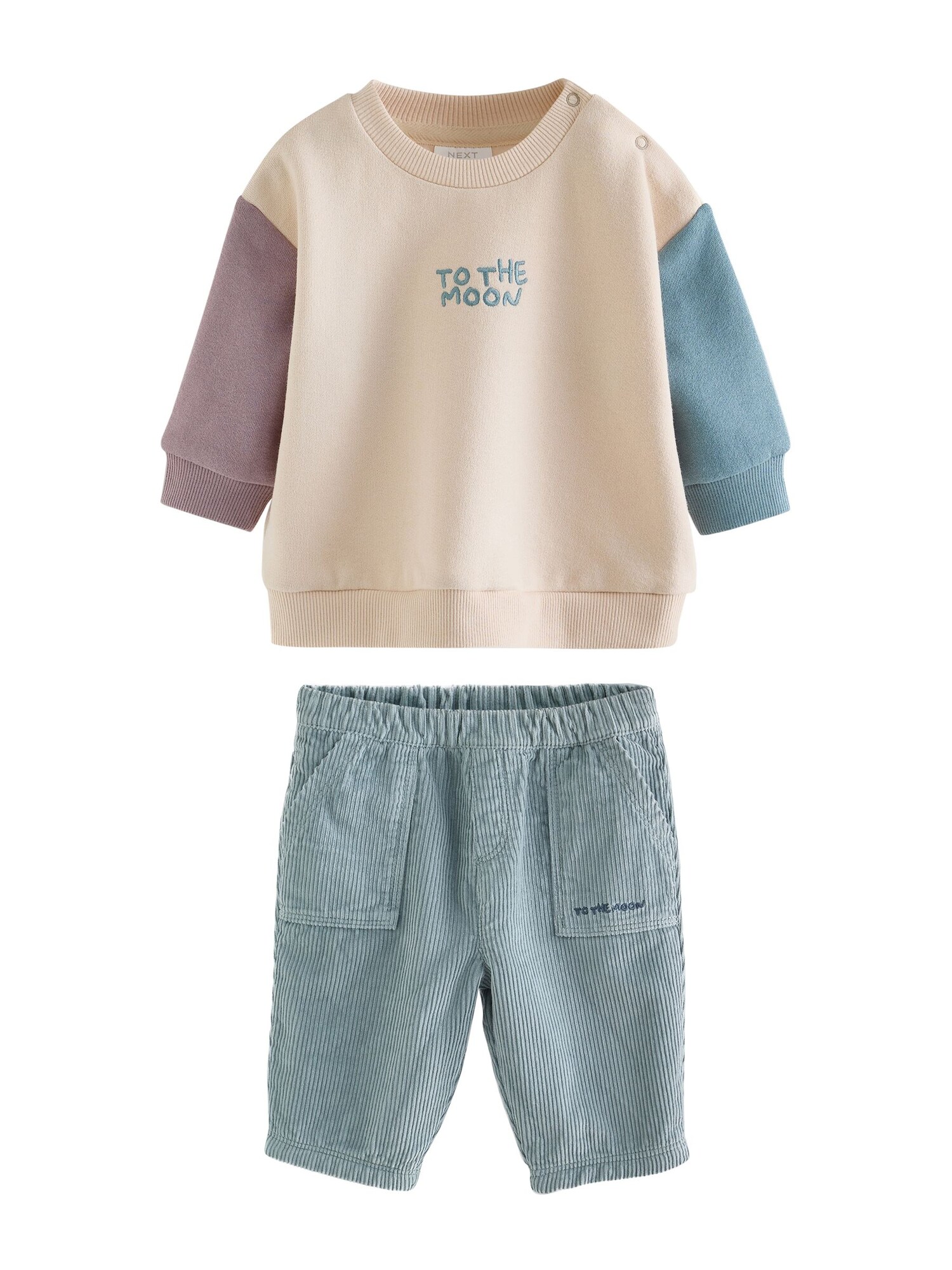 Next Set bej / albastru / albastru fumuriu / mauve