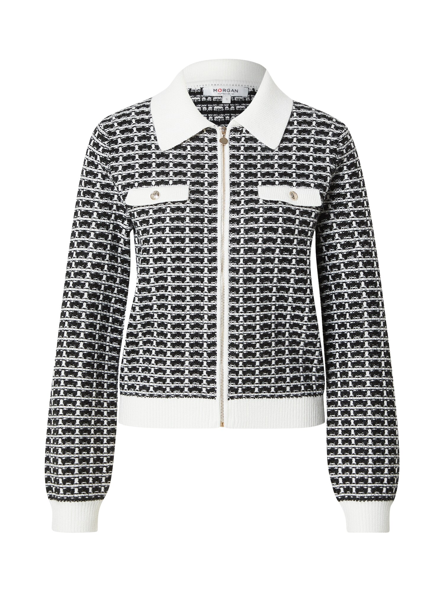 Morgan Geacă tricotată 261-MLILIAN  negru / alb