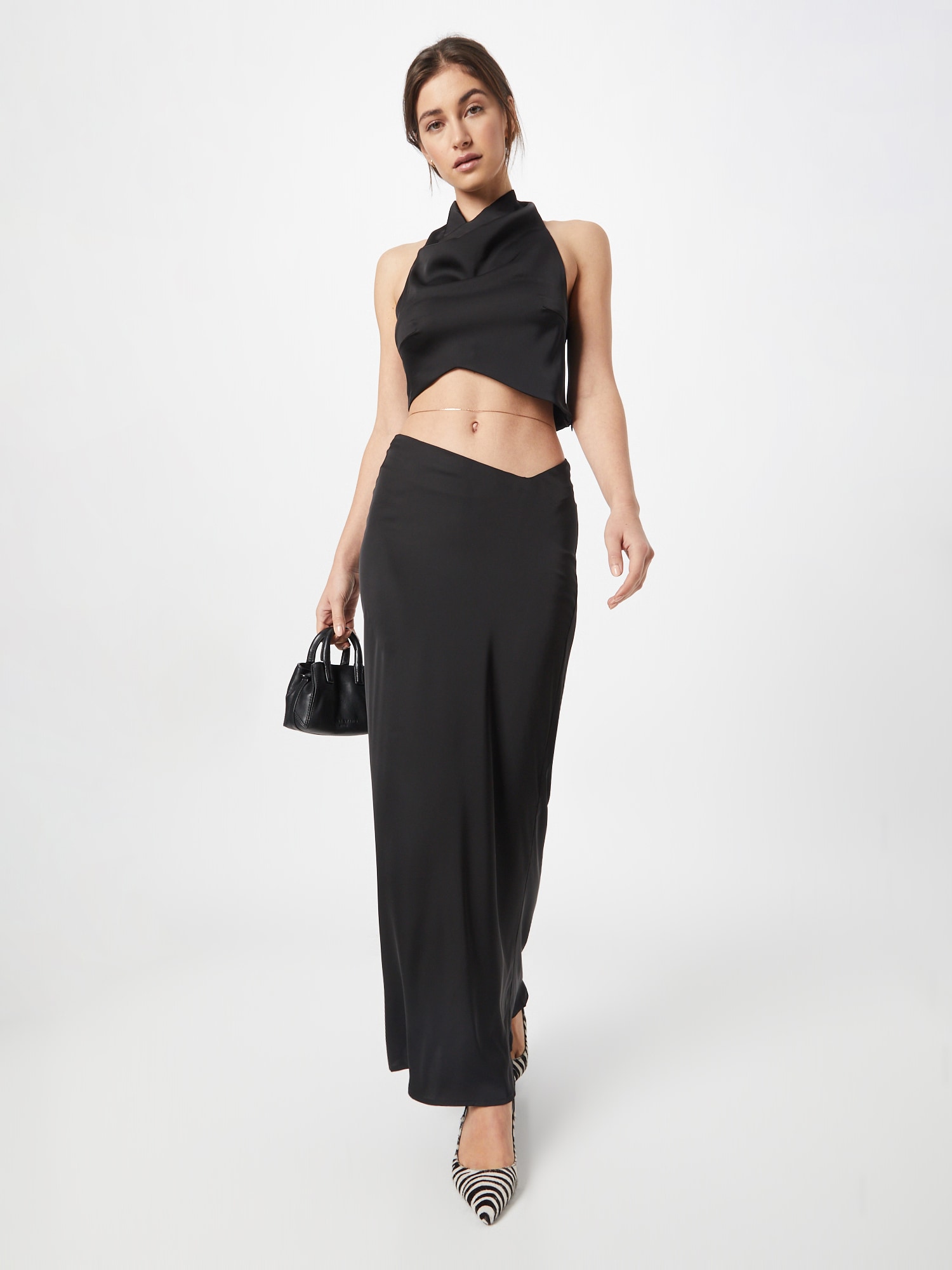 Thumbnail - Damen - Zweiteiler '(Me) High Neck Satin Cowl Co-ord'