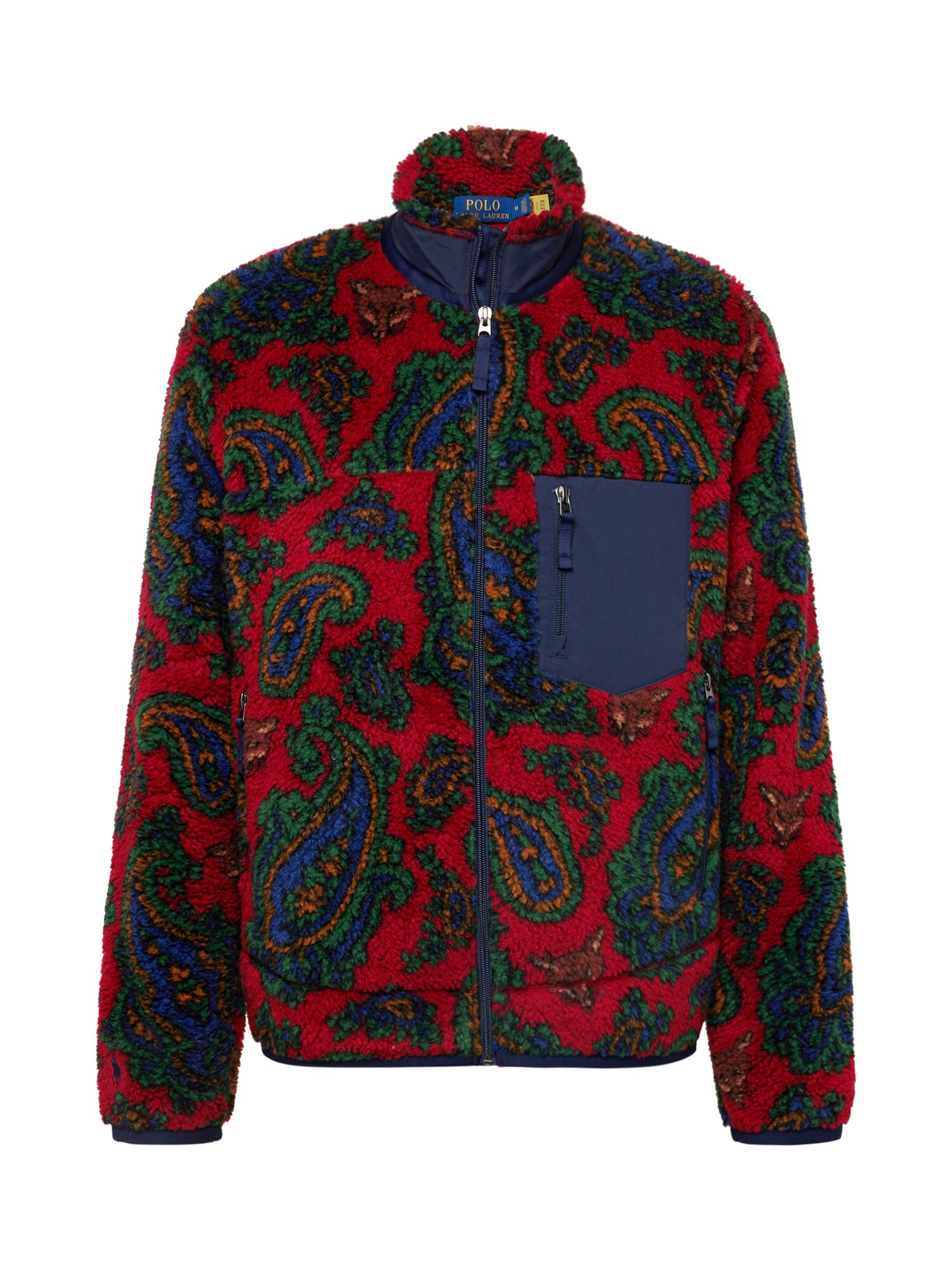 Polo Ralph Lauren Tepláková bunda  tmavomodrá / tmavozelená / červená / čierna