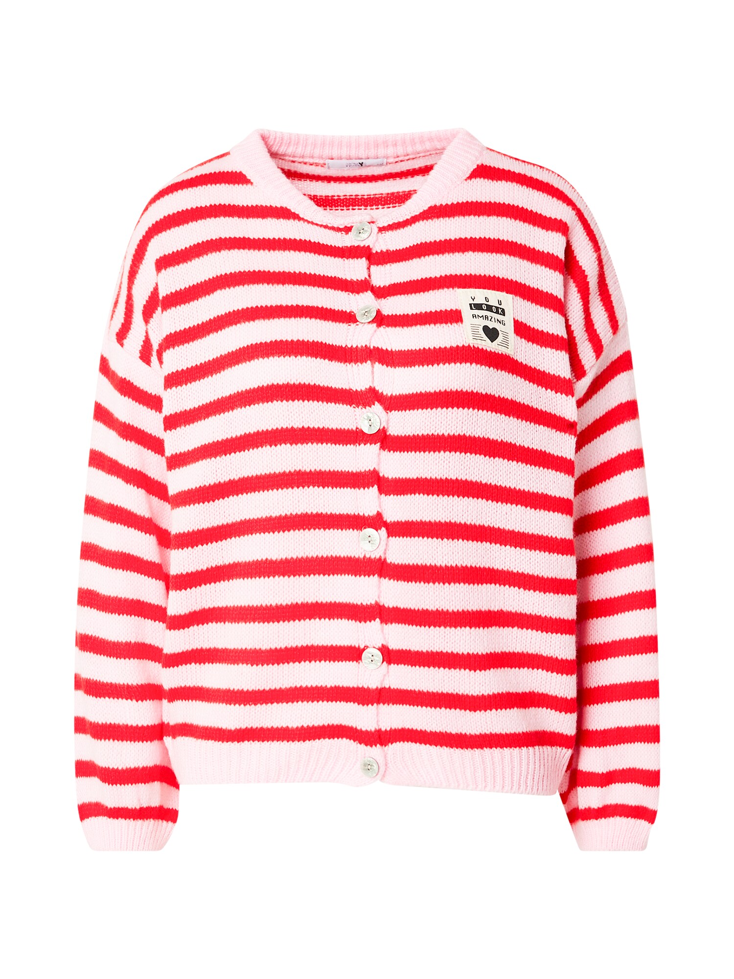 Hailys Geacă tricotată Av44a  roz / roșu