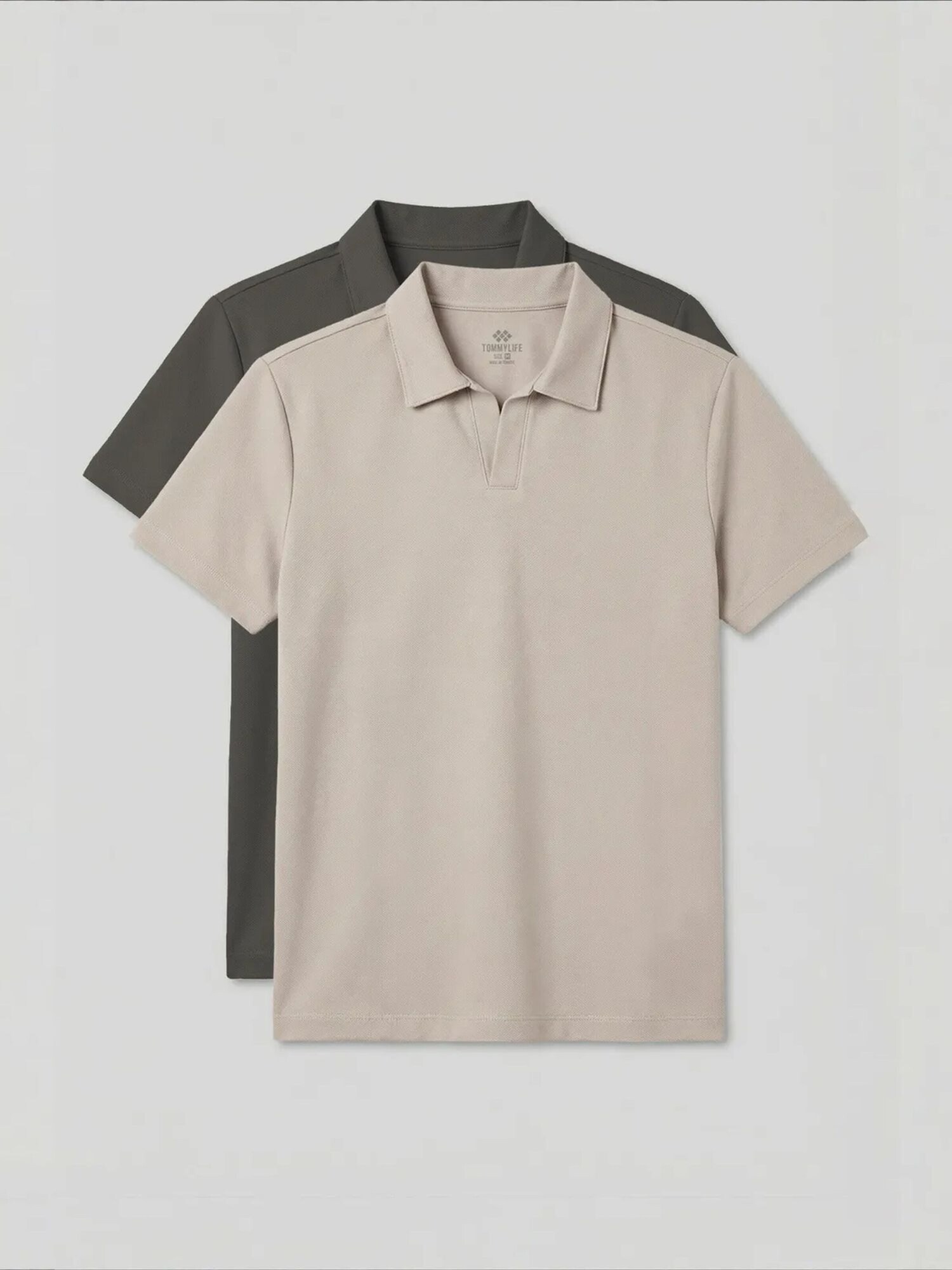 Tommy Life Majica 'T-Shirts' svijetlosiva / kaki