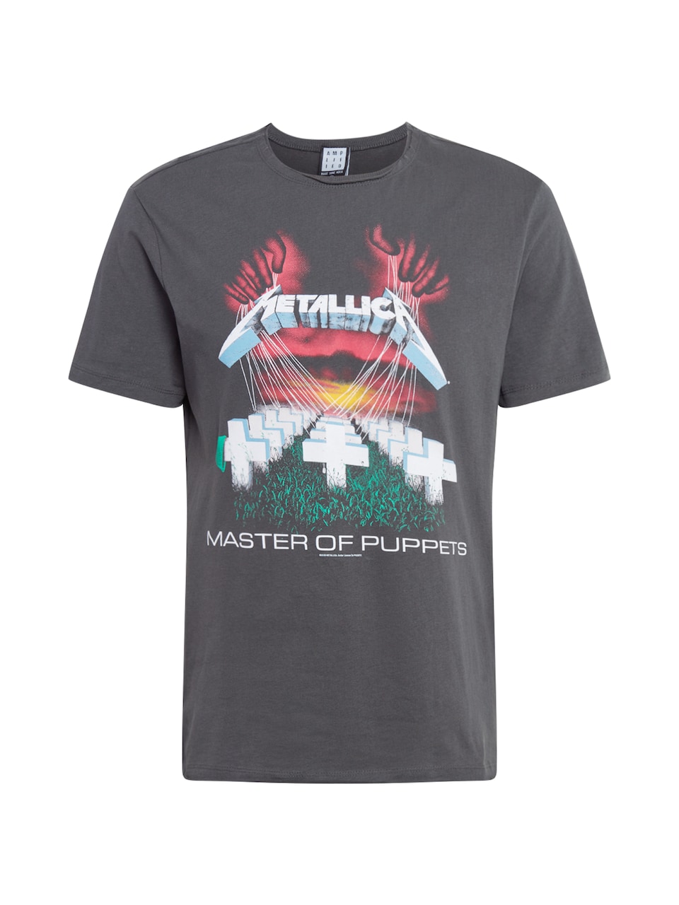 T-shirt mörkgrå / grön / röd