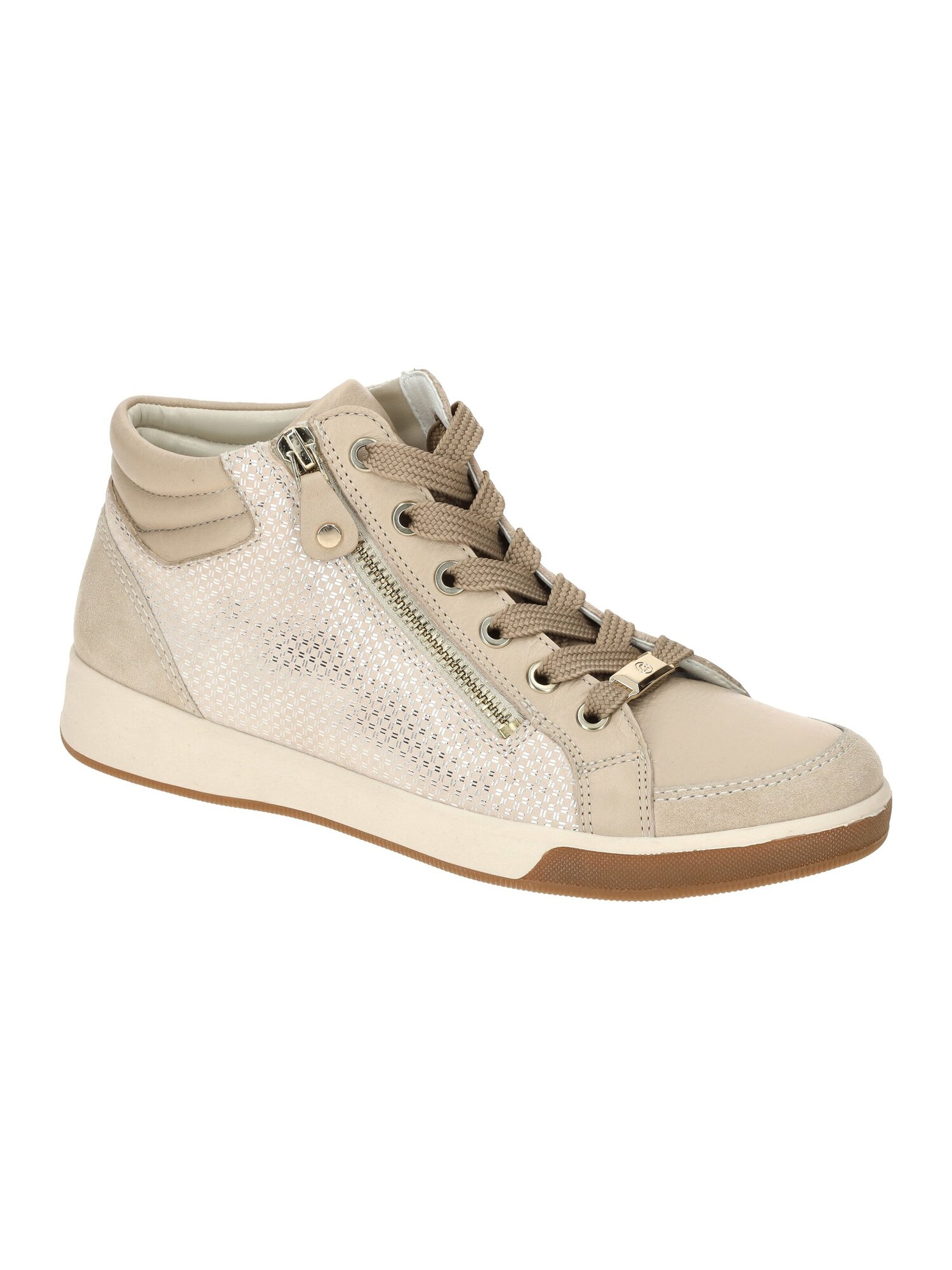 Ara Sneaker High Ara Rom Schuhe Mid-Sneaker Beige Silber 12-24499