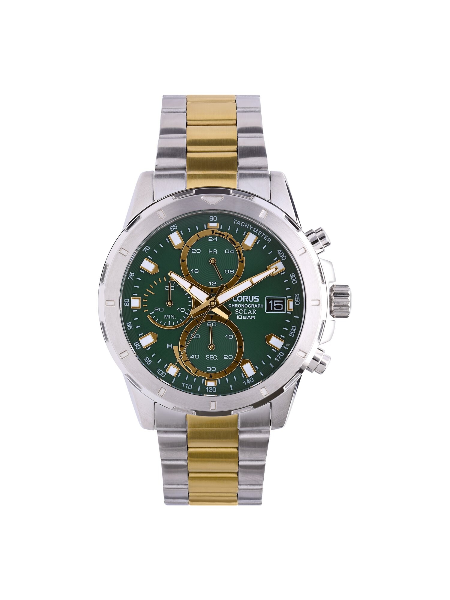 Lorus Analoog Horloge 'Klassisch' Geel / Groen / Zilver