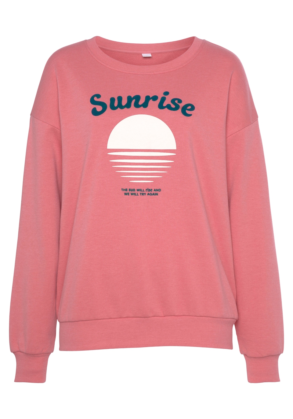 Sweatshirt petrol / rosa