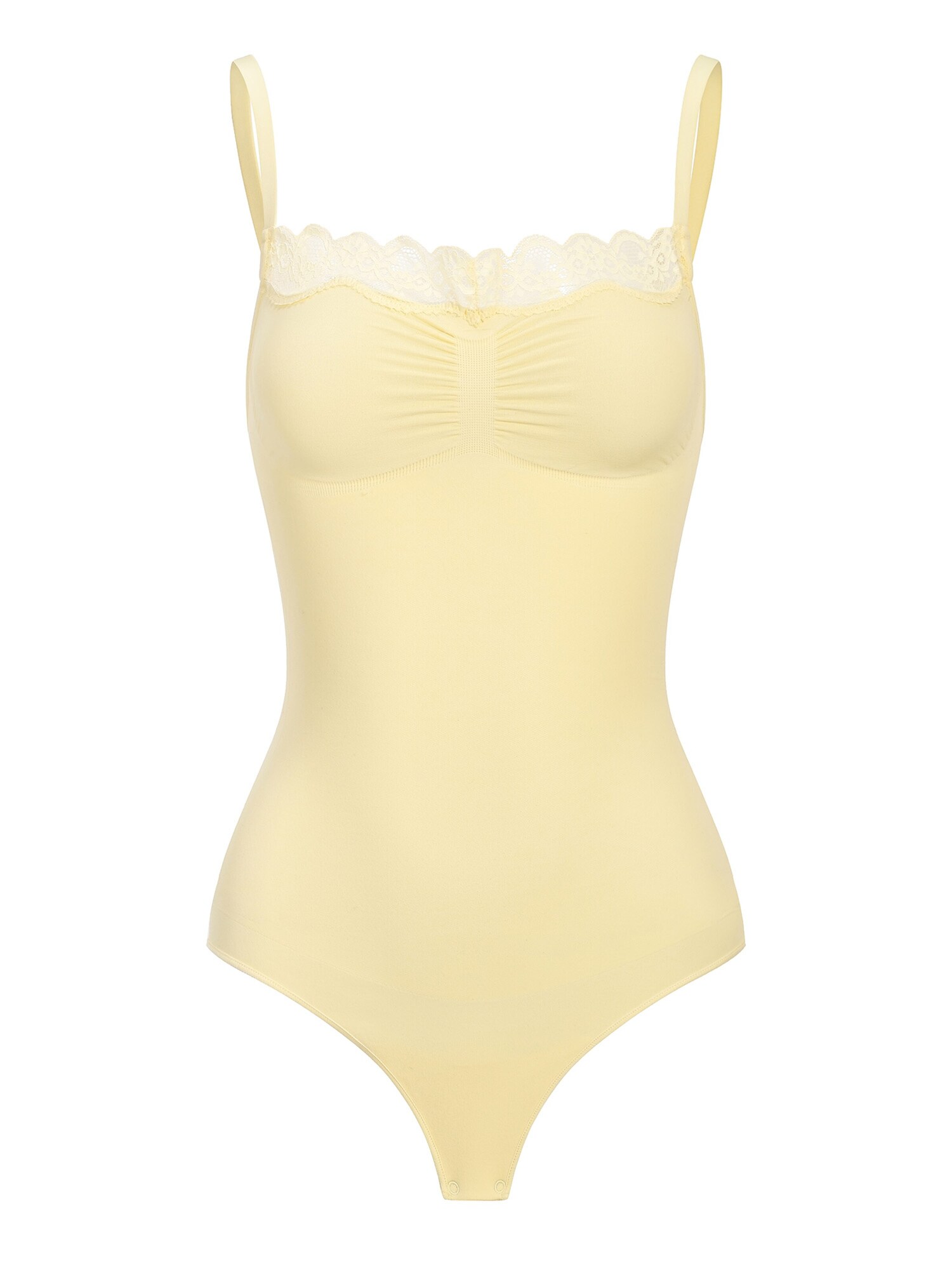 Cfab Shapingbody 'Bodysuit Sculpting Shapewear Mit Lace' Pasteelgeel